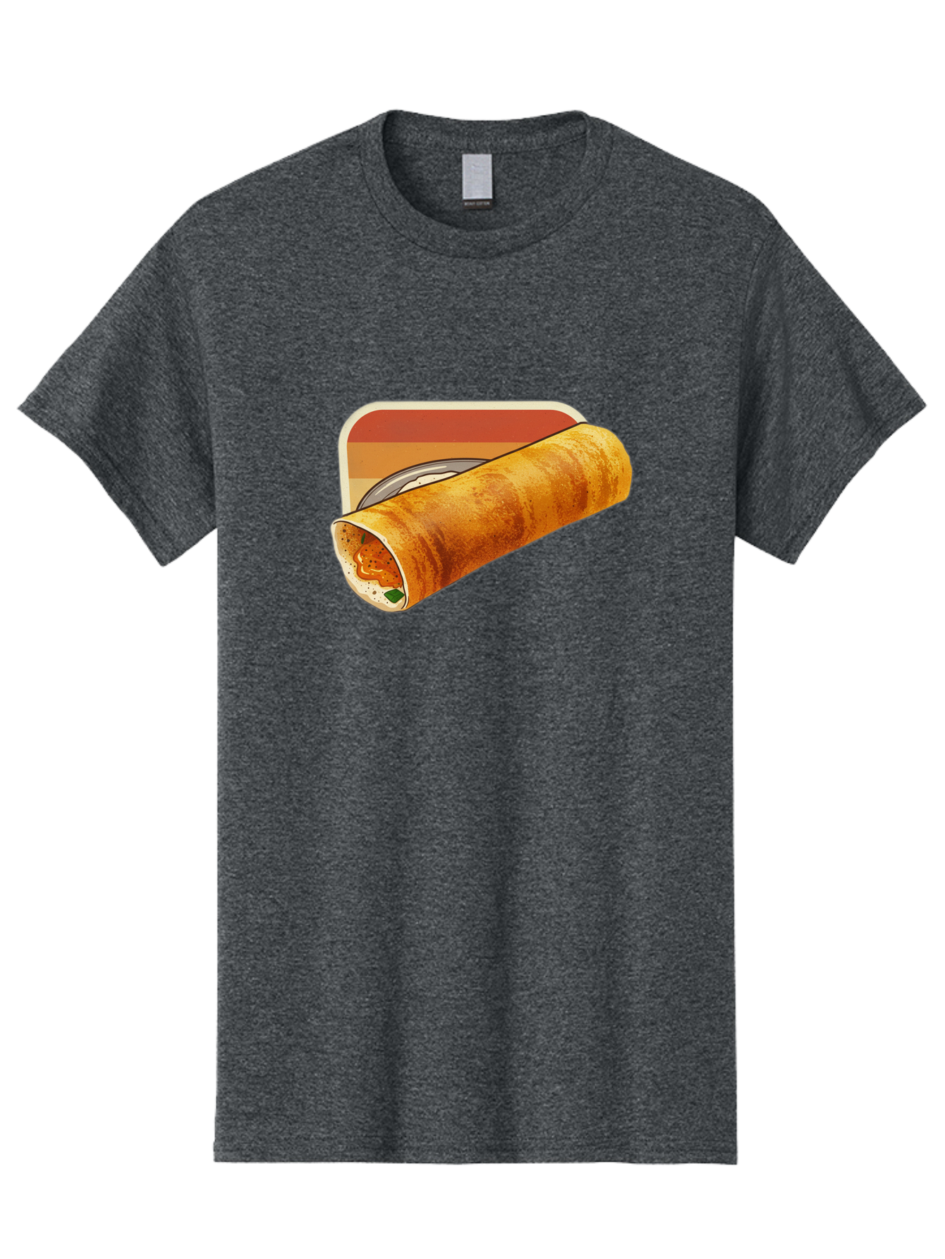 Masala-Dosa-18 Men'S Graphic Tee, 100% Cotton, Comfortable Casual Summer Wear, Machine Washable, South Indian Cuisine, Dosa Recipe, Indian Street Food, Rolled Dosa, Savory Crepe, Spicy Filling, Traditional Breakfast Baa979