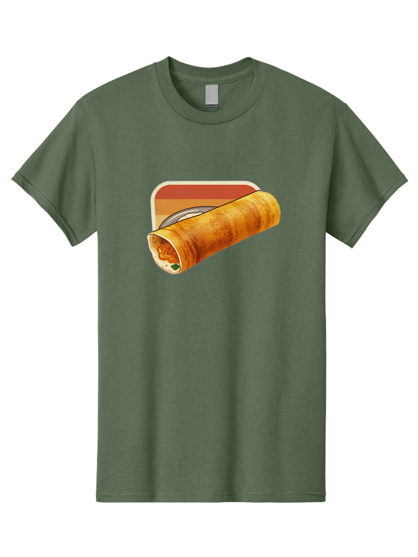 Masala-Dosa-18 Men'S Graphic Tee, 100% Cotton, Comfortable Casual Summer Wear, Machine Washable, South Indian Cuisine, Dosa Recipe, Indian Street Food, Rolled Dosa, Savory Crepe, Spicy Filling, Traditional Breakfast Baa979