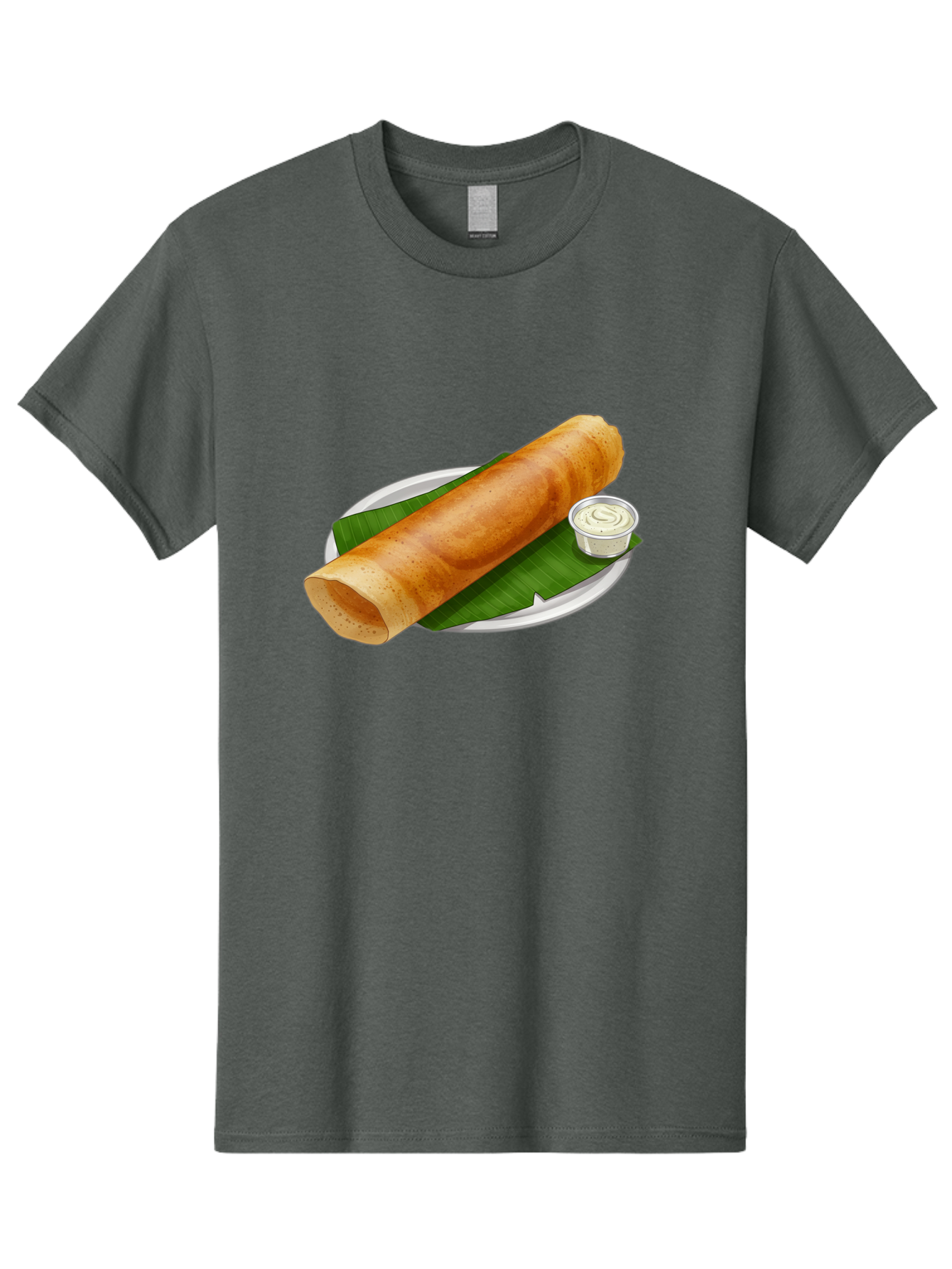 Masala-Dosa-8 Men'S Graphic Tee, 100% Cotton, Comfortable Casual Summer Wear, Machine Washable, South Indian Cuisine, Fermented Rice Crepe, Traditional Breakfast, Dosa With Chutney, Indian Street Food, Savory Crepes, Baa986