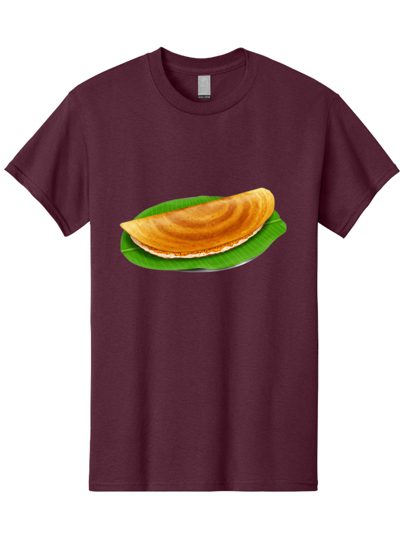 Masoori-Dosa Men'S Graphic Tee, 100% Cotton, Comfortable Casual Summer Wear, Machine Washable, Crispy Dosa, Indian Cuisine, South Indian Food, Traditional Breakfast, Fermented Rice And Lentil Crepe, Masoori Dosa Baa990
