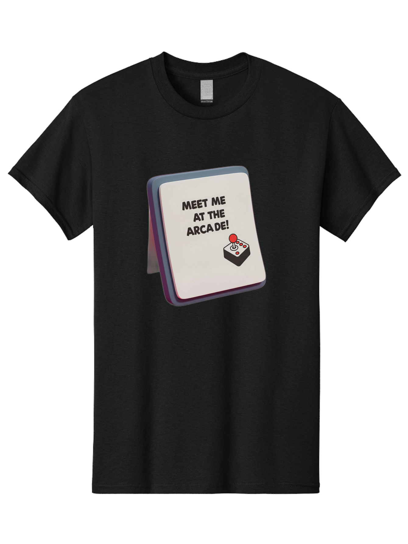 Meet-Me-At-The-Arcade Men'S Graphic Tee, 100% Cotton, Comfortable Casual Summer Wear, Machine Washable, Arcade Invitation, Vintage Video Games, Retro Gaming, Nostalgic Fun, Gaming Culture, Joystick Graphics, Classic Arcade Vibes, Baa998
