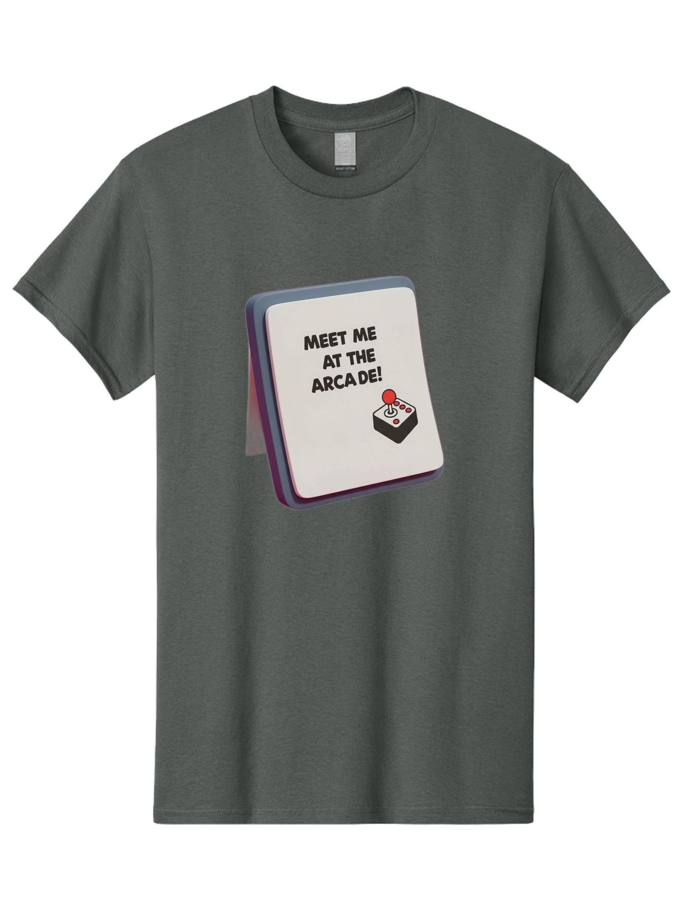 Meet-Me-At-The-Arcade Men'S Graphic Tee, 100% Cotton, Comfortable Casual Summer Wear, Machine Washable, Arcade Invitation, Vintage Video Games, Retro Gaming, Nostalgic Fun, Gaming Culture, Joystick Graphics, Classic Arcade Vibes, Baa998