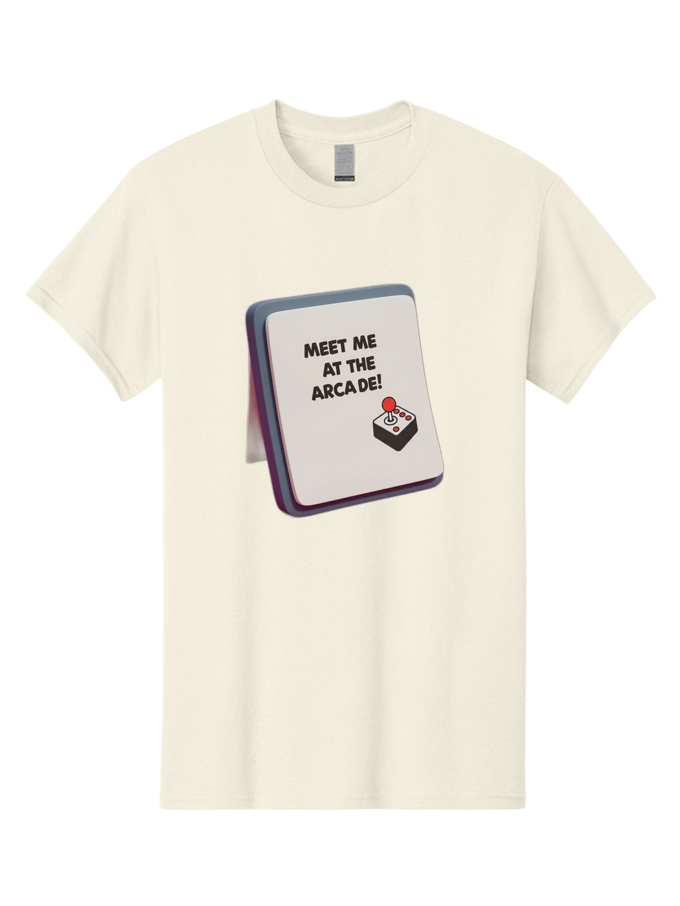 Meet-Me-At-The-Arcade Men'S Graphic Tee, 100% Cotton, Comfortable Casual Summer Wear, Machine Washable, Arcade Invitation, Vintage Video Games, Retro Gaming, Nostalgic Fun, Gaming Culture, Joystick Graphics, Classic Arcade Vibes, Baa998