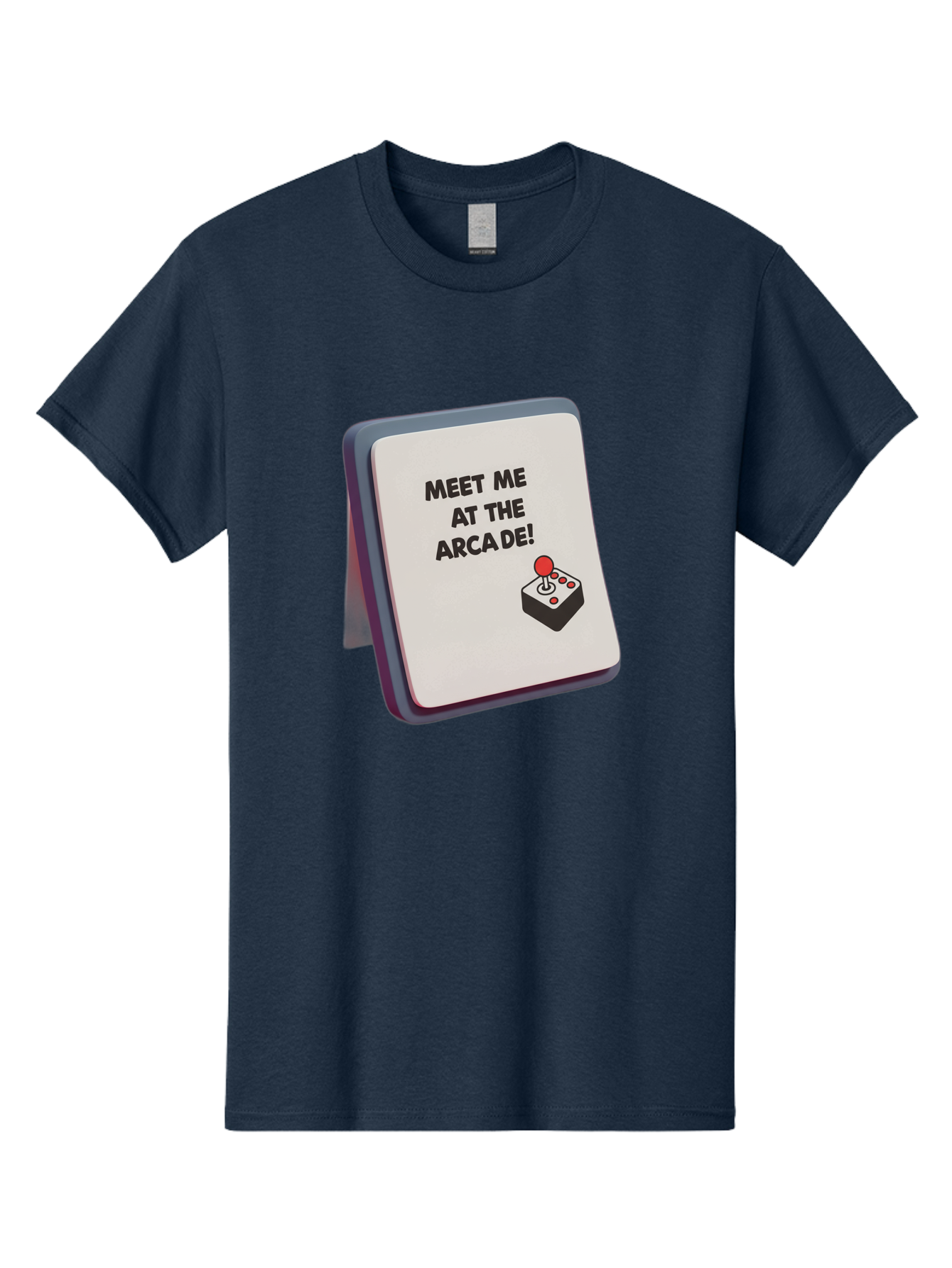 Meet-Me-At-The-Arcade Men'S Graphic Tee, 100% Cotton, Comfortable Casual Summer Wear, Machine Washable, Arcade Invitation, Vintage Video Games, Retro Gaming, Nostalgic Fun, Gaming Culture, Joystick Graphics, Classic Arcade Vibes, Baa998