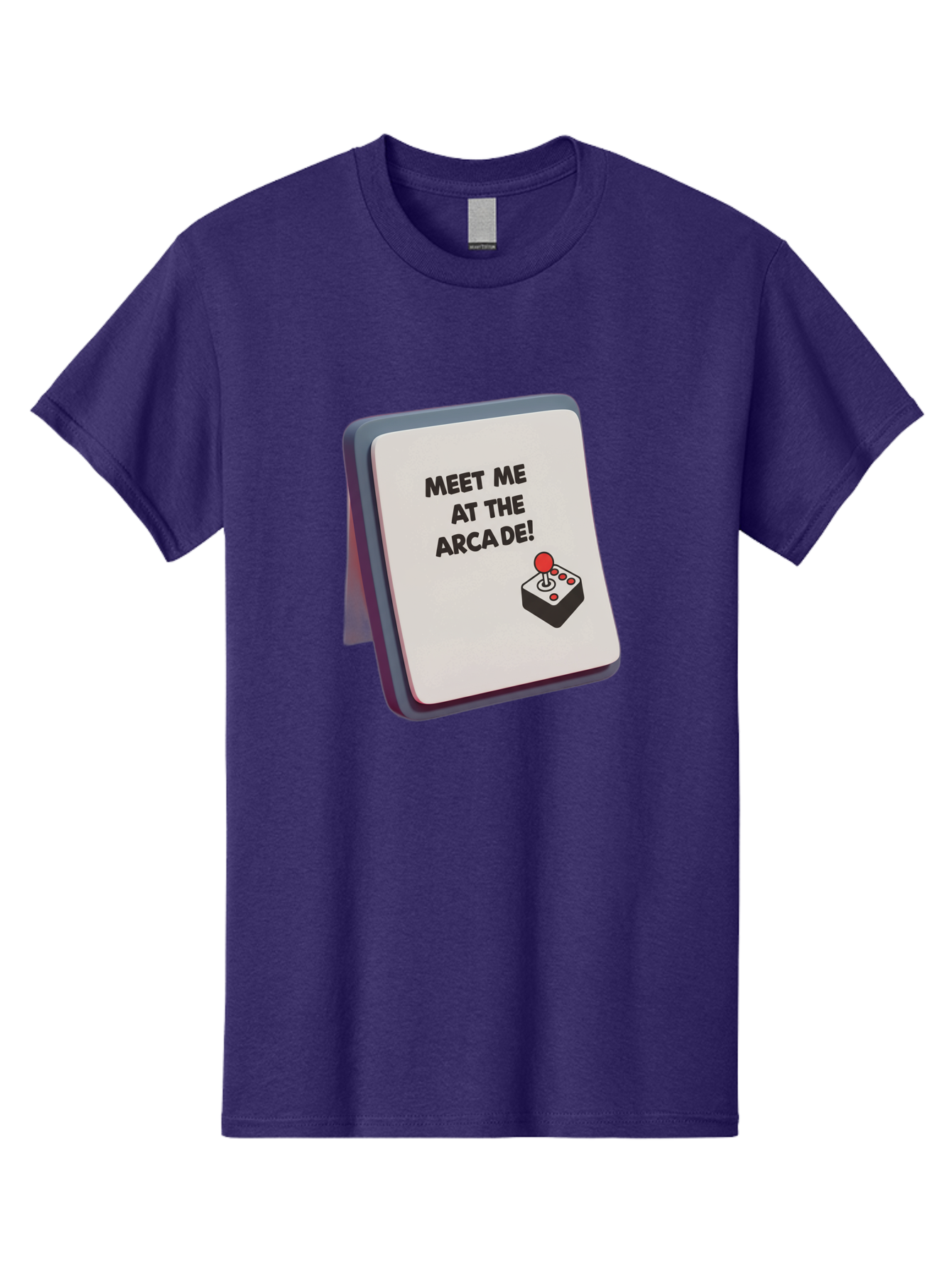 Meet-Me-At-The-Arcade Men'S Graphic Tee, 100% Cotton, Comfortable Casual Summer Wear, Machine Washable, Arcade Invitation, Vintage Video Games, Retro Gaming, Nostalgic Fun, Gaming Culture, Joystick Graphics, Classic Arcade Vibes, Baa998