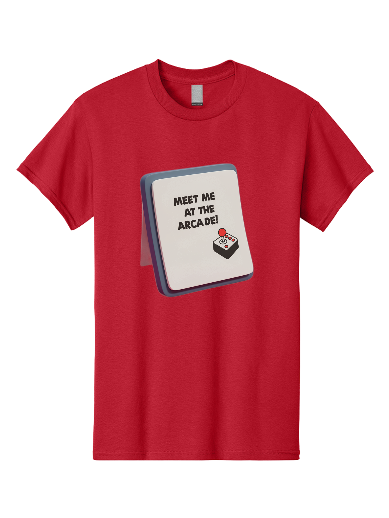 Meet-Me-At-The-Arcade Men'S Graphic Tee, 100% Cotton, Comfortable Casual Summer Wear, Machine Washable, Arcade Invitation, Vintage Video Games, Retro Gaming, Nostalgic Fun, Gaming Culture, Joystick Graphics, Classic Arcade Vibes, Baa998