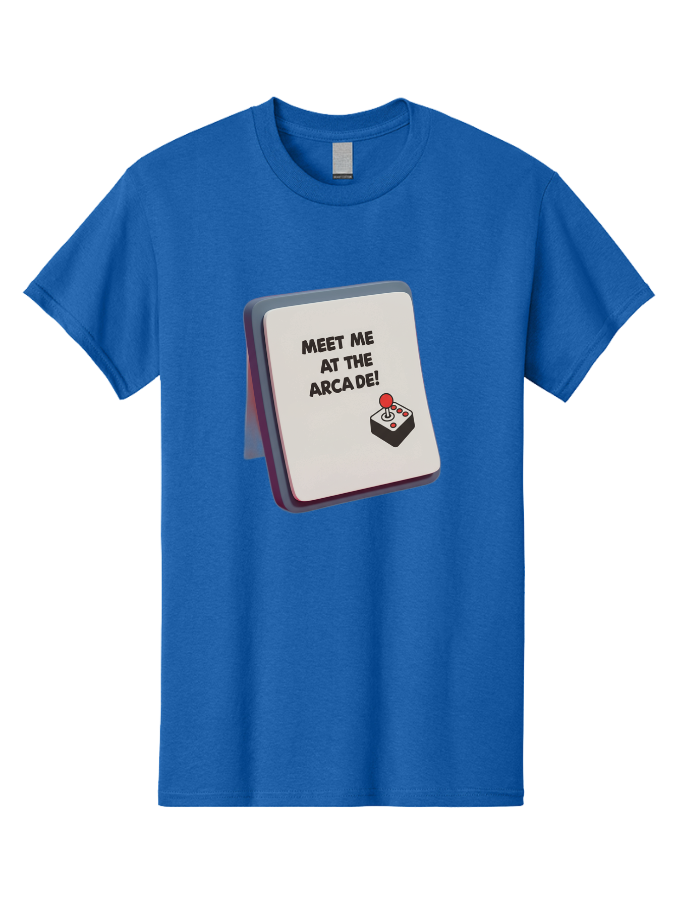 Meet-Me-At-The-Arcade Men'S Graphic Tee, 100% Cotton, Comfortable Casual Summer Wear, Machine Washable, Arcade Invitation, Vintage Video Games, Retro Gaming, Nostalgic Fun, Gaming Culture, Joystick Graphics, Classic Arcade Vibes, Baa998