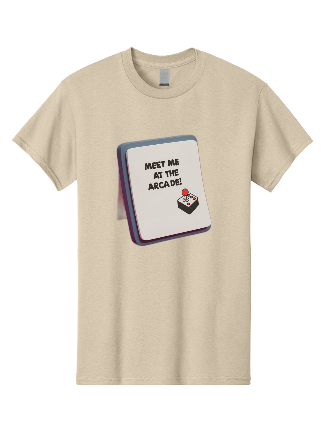 Meet-Me-At-The-Arcade Men'S Graphic Tee, 100% Cotton, Comfortable Casual Summer Wear, Machine Washable, Arcade Invitation, Vintage Video Games, Retro Gaming, Nostalgic Fun, Gaming Culture, Joystick Graphics, Classic Arcade Vibes, Baa998