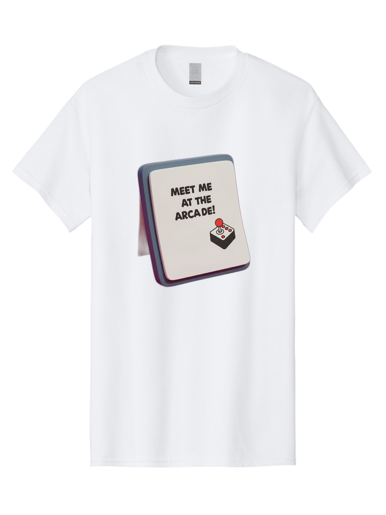 Meet-Me-At-The-Arcade Men'S Graphic Tee, 100% Cotton, Comfortable Casual Summer Wear, Machine Washable, Arcade Invitation, Vintage Video Games, Retro Gaming, Nostalgic Fun, Gaming Culture, Joystick Graphics, Classic Arcade Vibes, Baa998