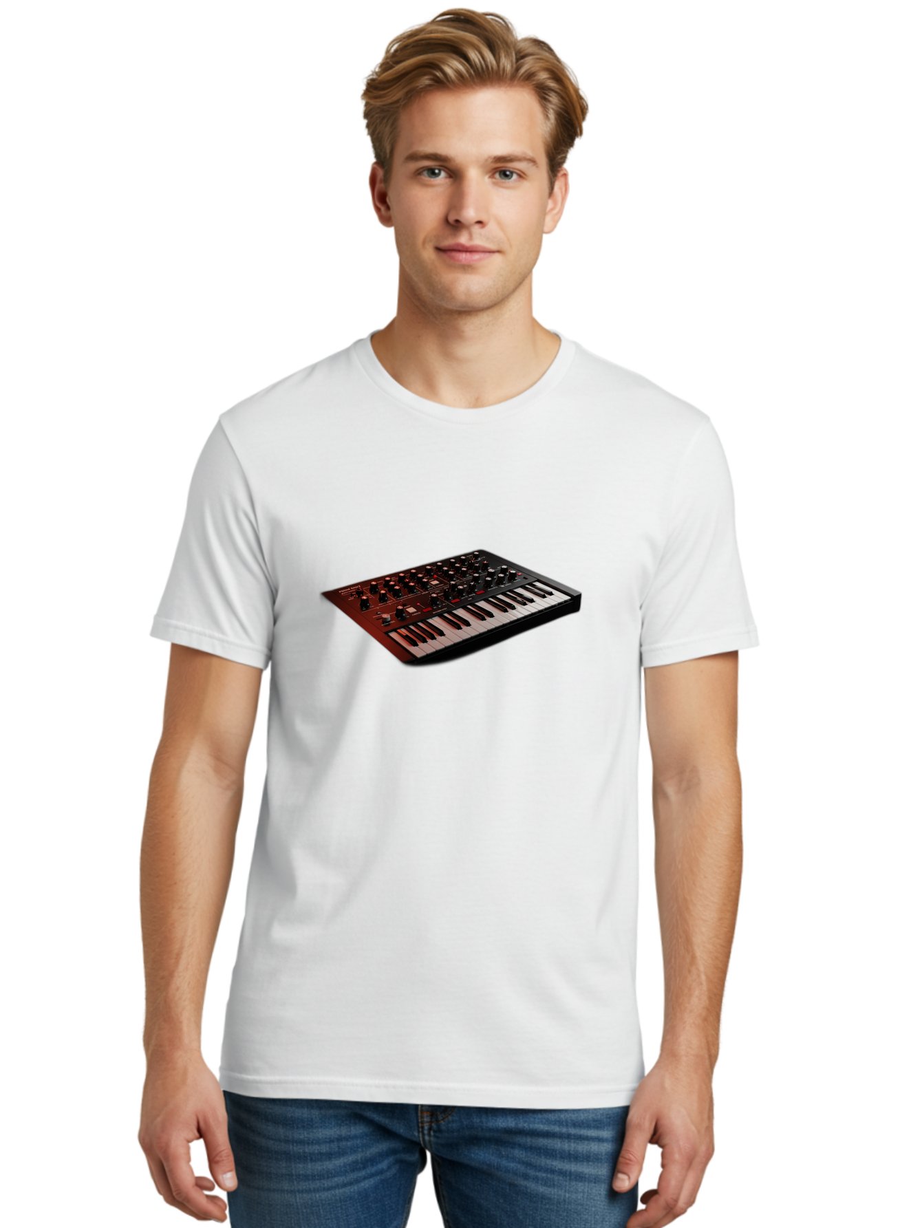 Moog-Subsequent-37 Men'S Graphic Tee, 100% Cotton, Comfortable Casual Summer Wear, Machine Washable, Moog Synthesizer, Musical Instrument, Electronic Music Equipment, Sound Production, Music Technology, Studio Gear, Analog Synthesizer, Bab020