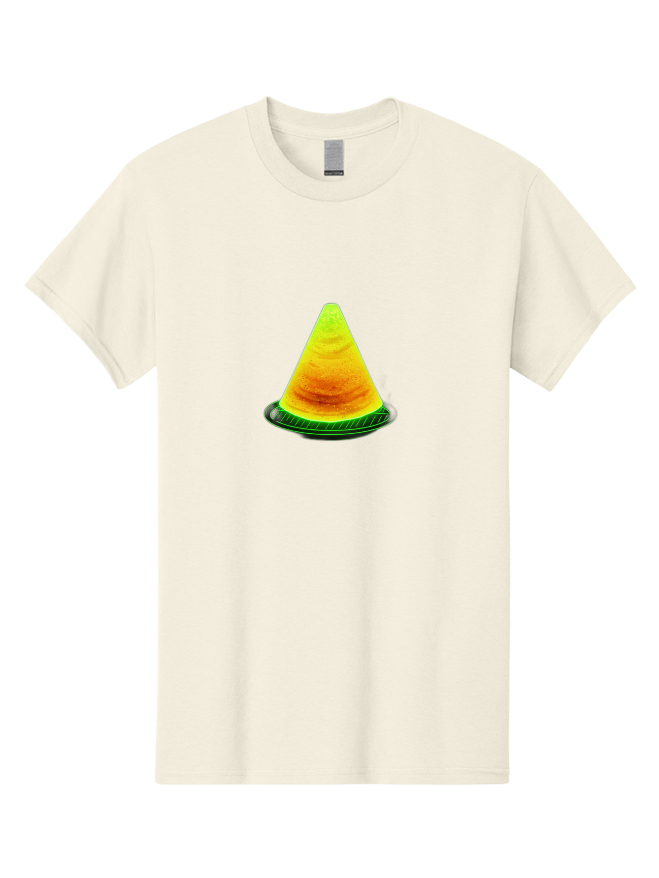 Neon-Dosa Men'S Graphic Tee, 100% Cotton, Comfortable Casual Summer Wear, Machine Washable, Stack Of Pancakes, Cheesecake, Yellow Dessert, Food Art, Culinary Creativity, Sweet Treat, Layered Dessert, Digital Illustration, Artistic Food, Bab028