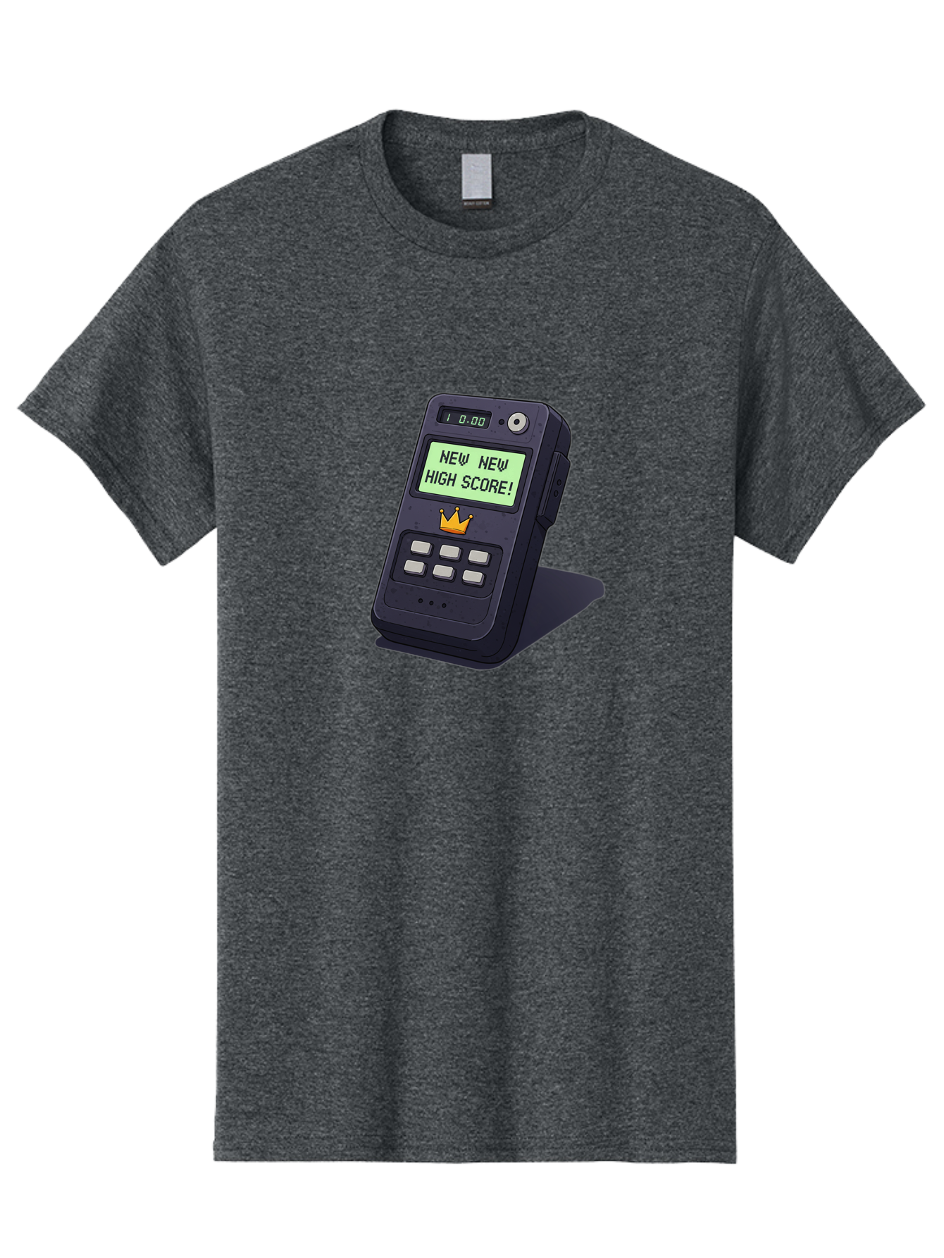 New-New-High-Score Men'S Graphic Tee, 100% Cotton, Comfortable Casual Summer Wear, Machine Washable, Retro Game Console, Vintage Video Game, High Score Alert, Nostalgic Gaming, Classic Arcade, Pixel Art, Electronic Device, Retro Technology, Bab032