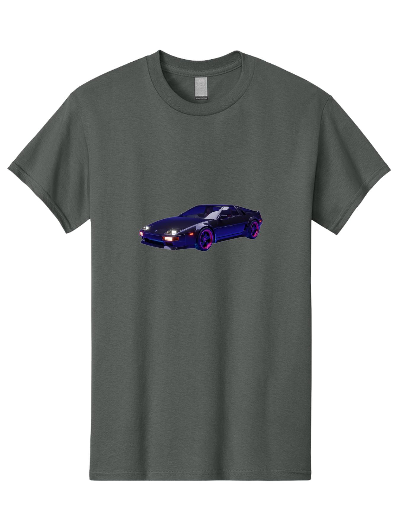 Nissan-240Sx Men'S Graphic Tee, 100% Cotton, Comfortable Casual Summer Wear, Machine Washable, Nissan 240Sx, Sports Car, Sleek Design, High-Performance Vehicle, Neon Lights, Futuristic Style, Purple Accents, Dynamic Graphics Bab035