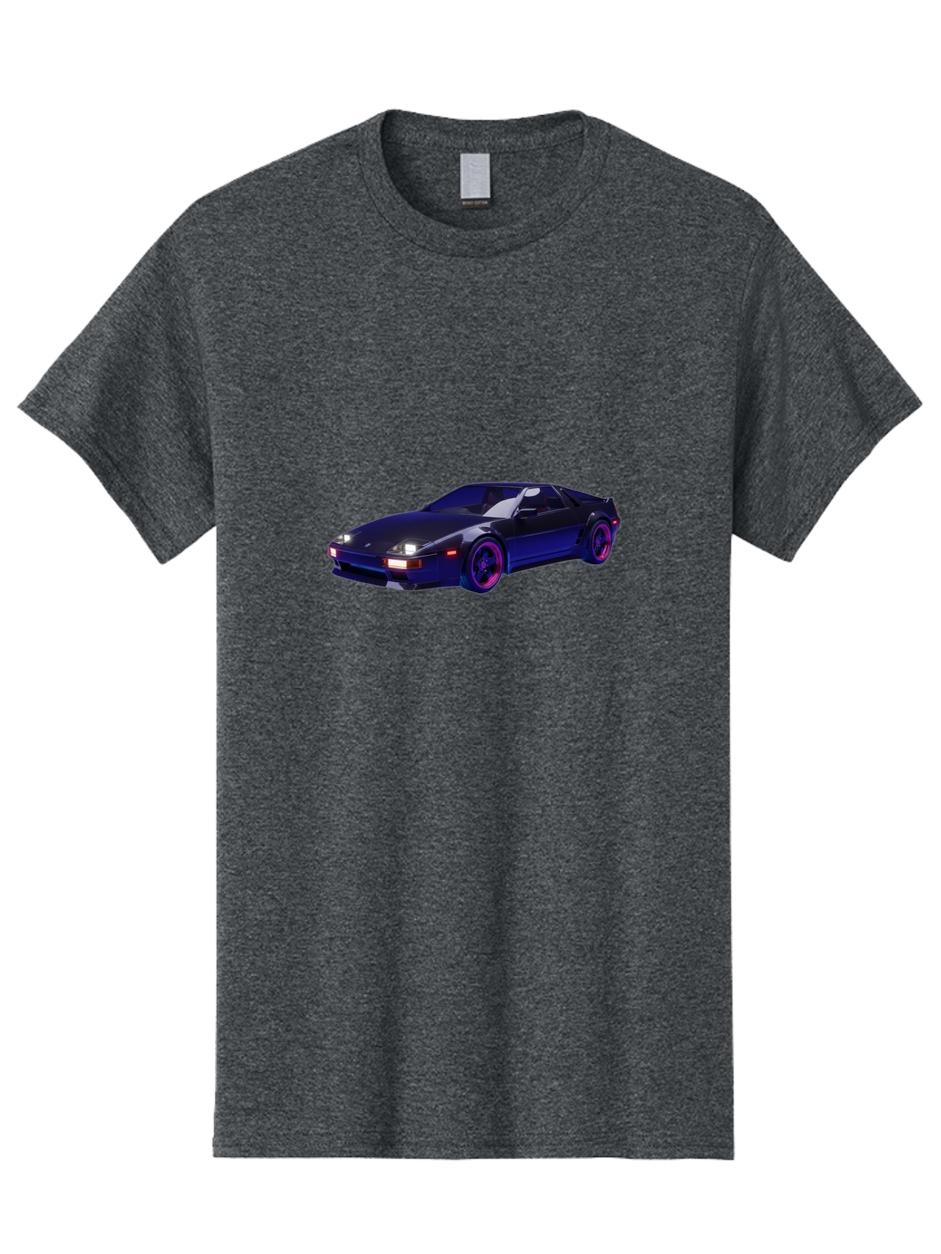 Nissan-240Sx Men'S Graphic Tee, 100% Cotton, Comfortable Casual Summer Wear, Machine Washable, Nissan 240Sx, Sports Car, Sleek Design, High-Performance Vehicle, Neon Lights, Futuristic Style, Purple Accents, Dynamic Graphics Bab035