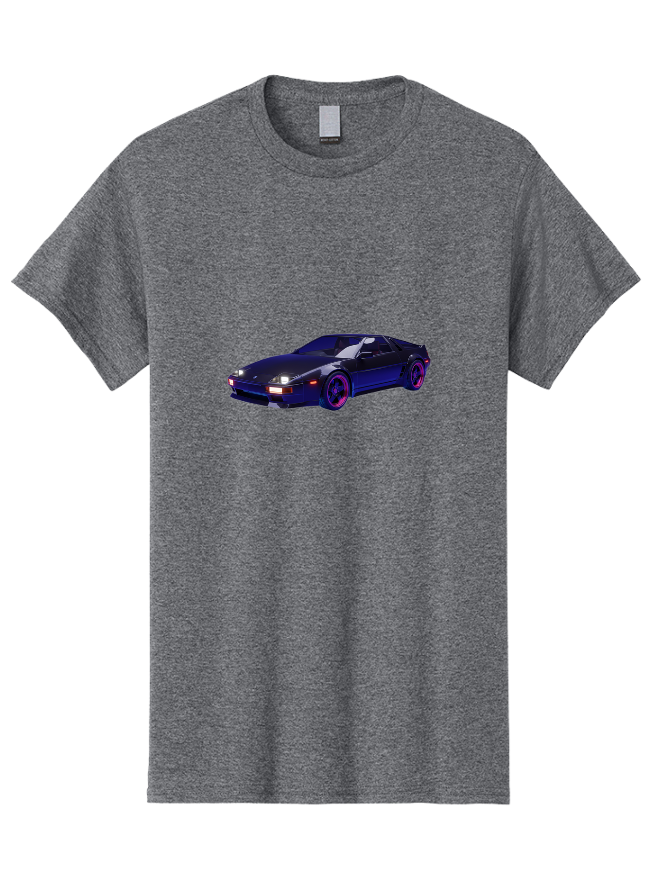 Nissan-240Sx Men'S Graphic Tee, 100% Cotton, Comfortable Casual Summer Wear, Machine Washable, Nissan 240Sx, Sports Car, Sleek Design, High-Performance Vehicle, Neon Lights, Futuristic Style, Purple Accents, Dynamic Graphics Bab035
