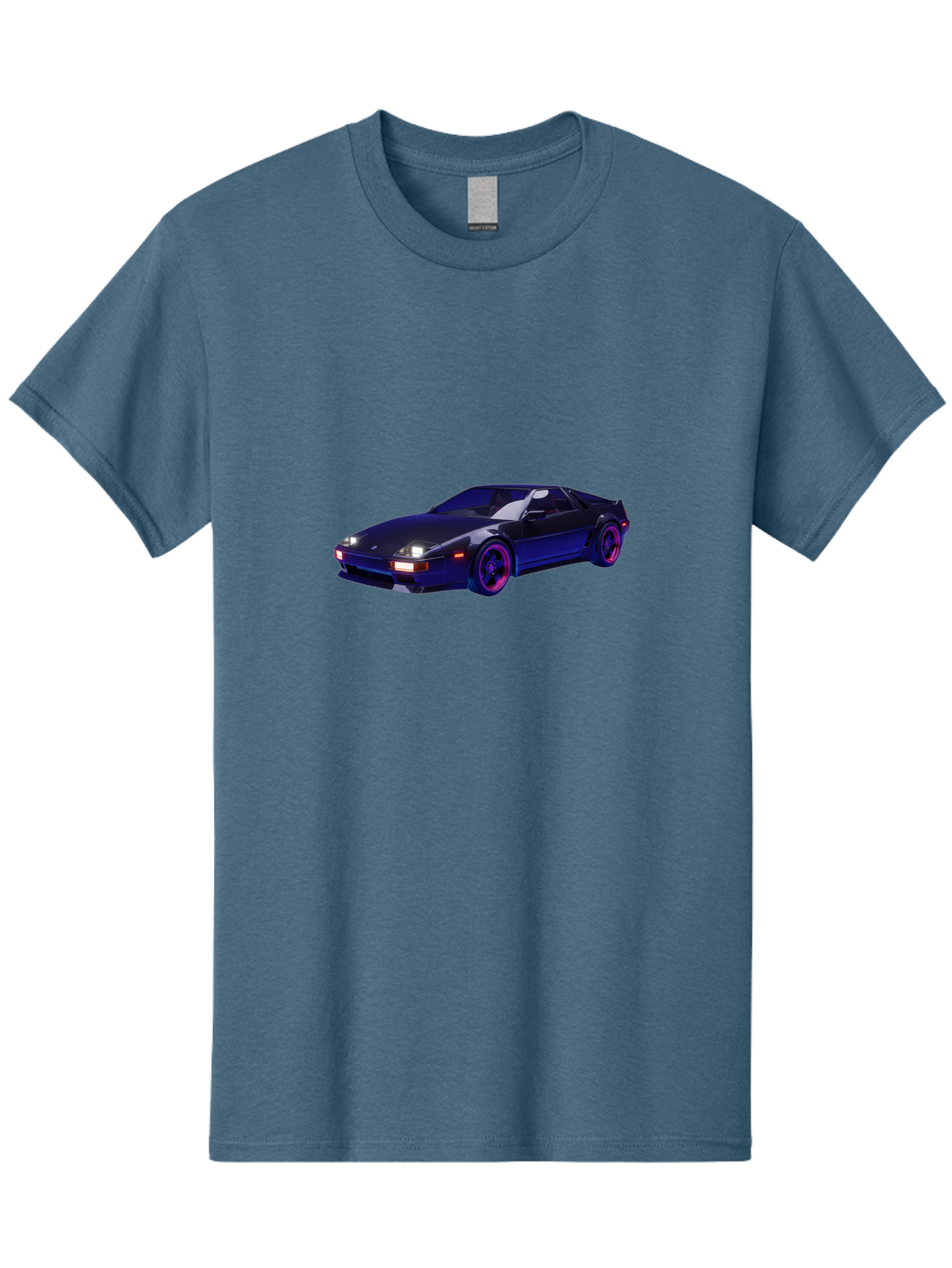 Nissan-240Sx Men'S Graphic Tee, 100% Cotton, Comfortable Casual Summer Wear, Machine Washable, Nissan 240Sx, Sports Car, Sleek Design, High-Performance Vehicle, Neon Lights, Futuristic Style, Purple Accents, Dynamic Graphics Bab035