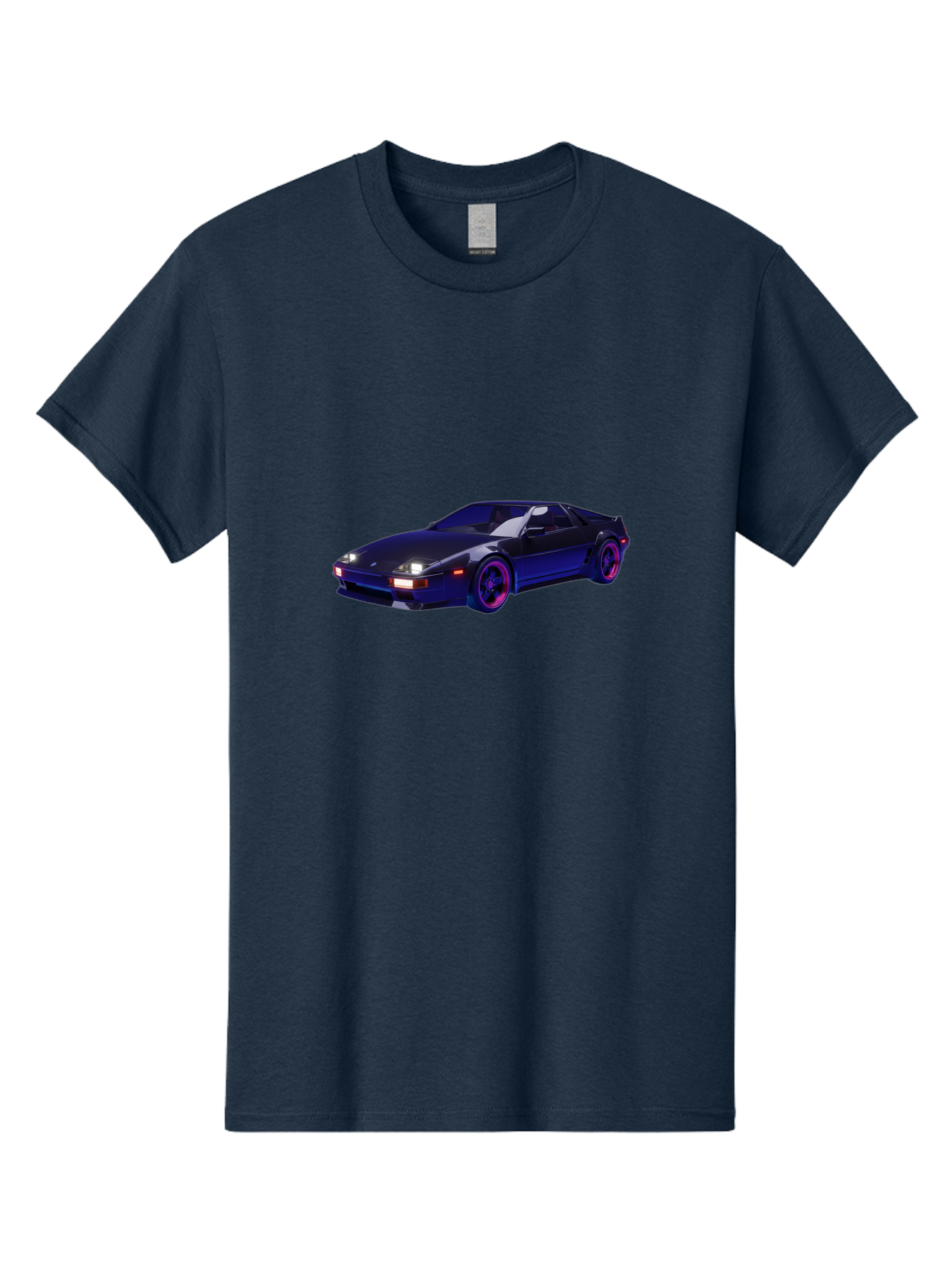 Nissan-240Sx Men'S Graphic Tee, 100% Cotton, Comfortable Casual Summer Wear, Machine Washable, Nissan 240Sx, Sports Car, Sleek Design, High-Performance Vehicle, Neon Lights, Futuristic Style, Purple Accents, Dynamic Graphics Bab035