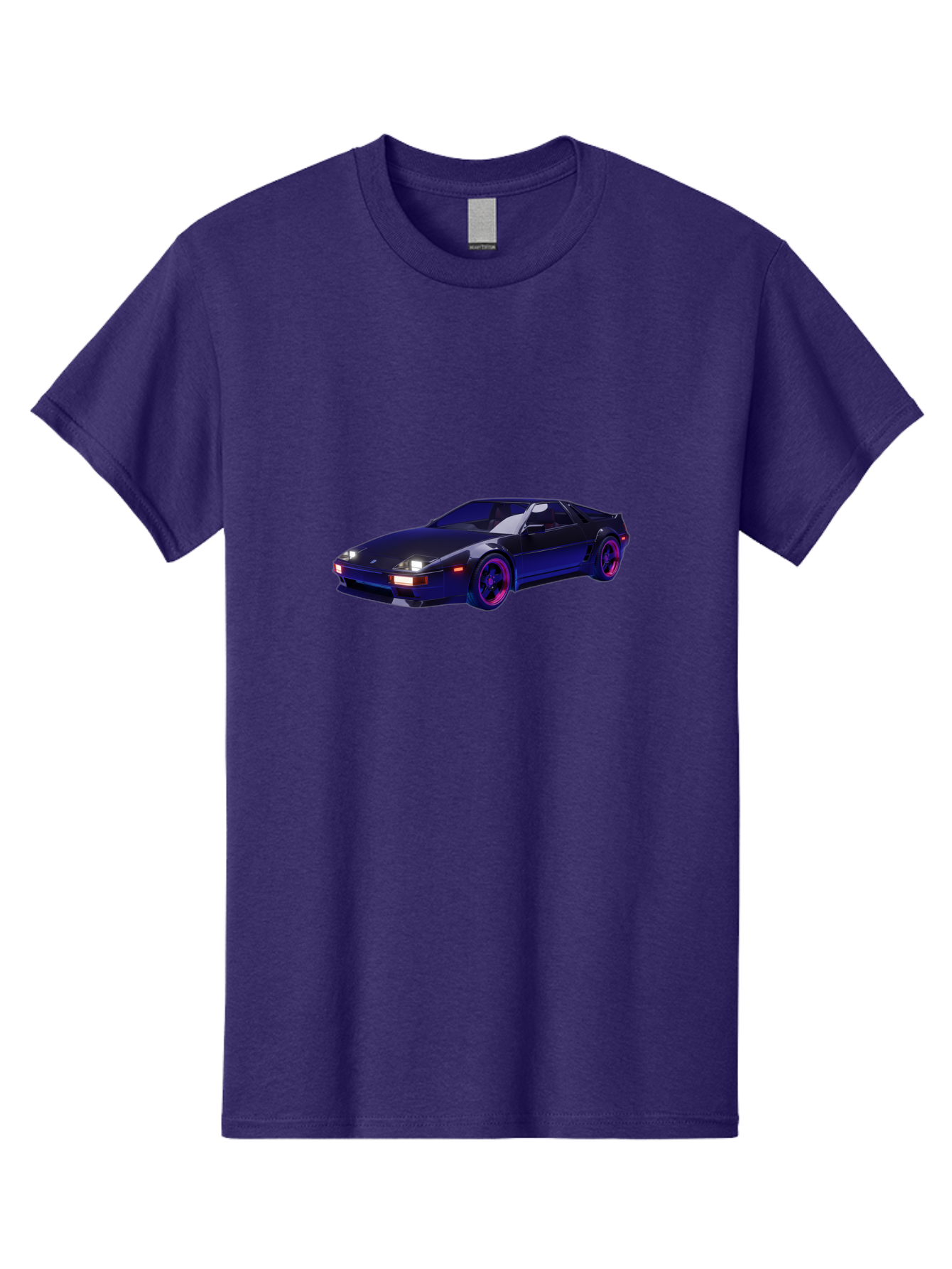 Nissan-240Sx Men'S Graphic Tee, 100% Cotton, Comfortable Casual Summer Wear, Machine Washable, Nissan 240Sx, Sports Car, Sleek Design, High-Performance Vehicle, Neon Lights, Futuristic Style, Purple Accents, Dynamic Graphics Bab035
