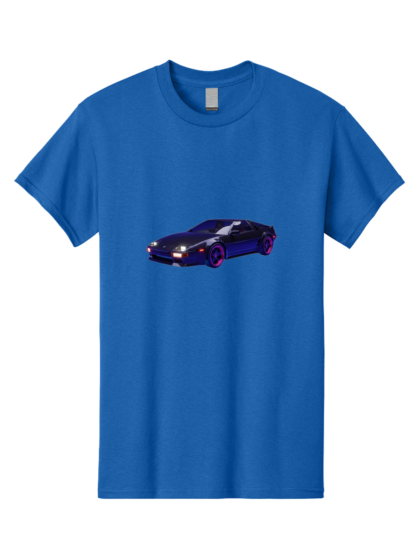 Nissan-240Sx Men'S Graphic Tee, 100% Cotton, Comfortable Casual Summer Wear, Machine Washable, Nissan 240Sx, Sports Car, Sleek Design, High-Performance Vehicle, Neon Lights, Futuristic Style, Purple Accents, Dynamic Graphics Bab035