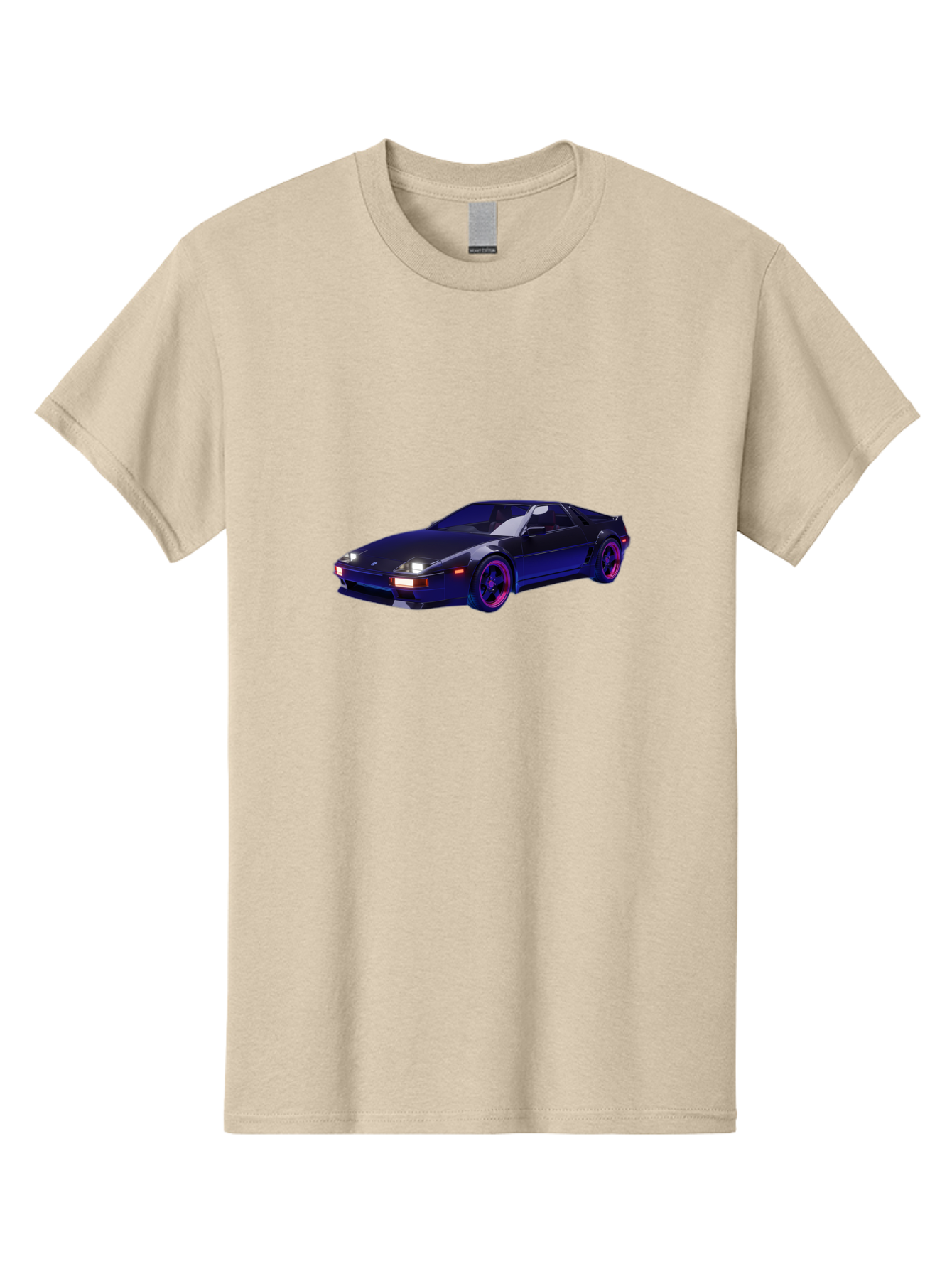Nissan-240Sx Men'S Graphic Tee, 100% Cotton, Comfortable Casual Summer Wear, Machine Washable, Nissan 240Sx, Sports Car, Sleek Design, High-Performance Vehicle, Neon Lights, Futuristic Style, Purple Accents, Dynamic Graphics Bab035