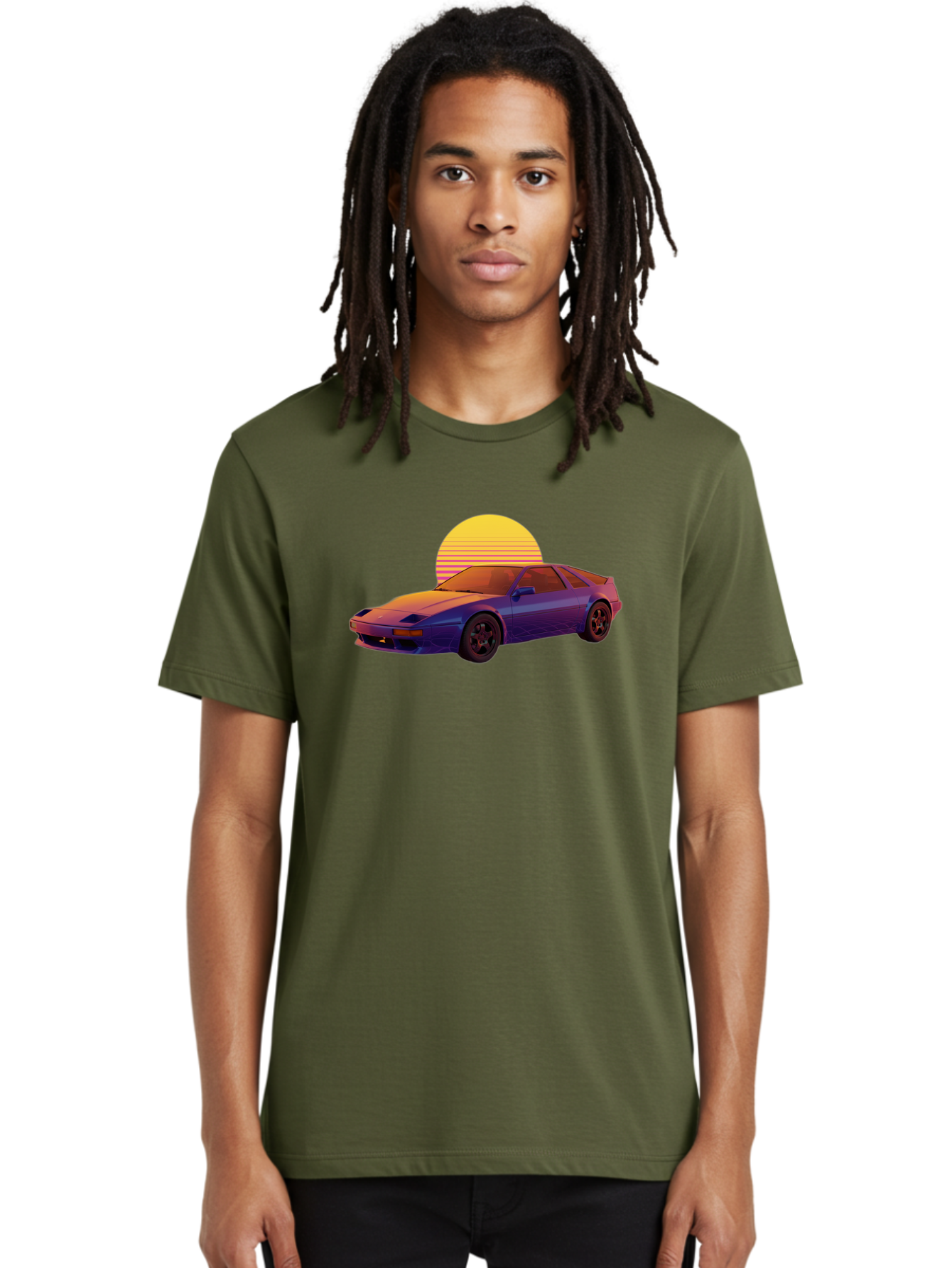 Nissan-300Zx-2 Men'S Graphic Tee, 100% Cotton, Comfortable Casual Summer Wear, Machine Washable, Nissan 300Zx Sports Car, Retro Futuristic Design, Vaporwave Aesthetic, Neon Colors, Synthwave Art, 80S Nostalgia, Retro Gaming, Bab039