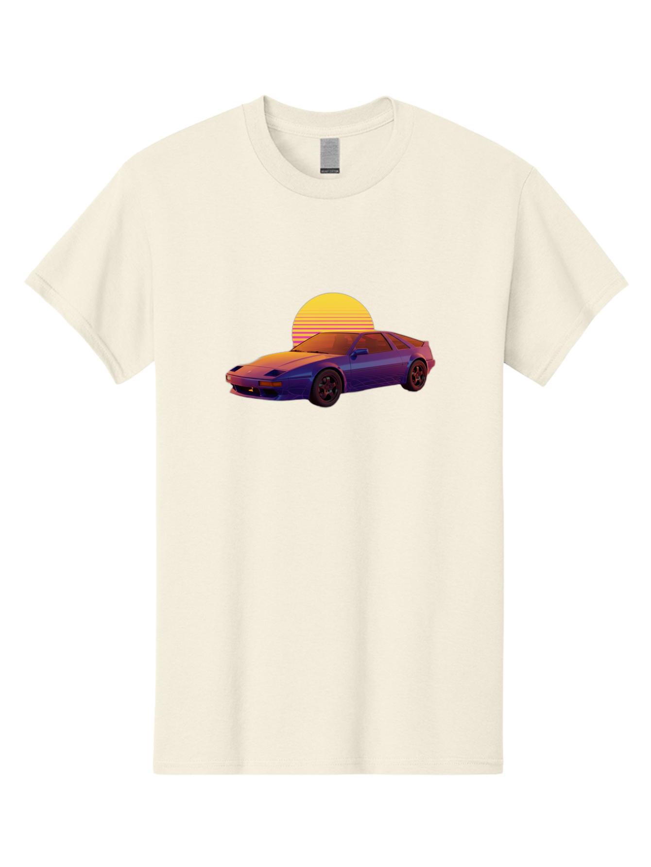 Nissan-300Zx-2 Men'S Graphic Tee, 100% Cotton, Comfortable Casual Summer Wear, Machine Washable, Nissan 300Zx Sports Car, Retro Futuristic Design, Vaporwave Aesthetic, Neon Colors, Synthwave Art, 80S Nostalgia, Retro Gaming, Bab039