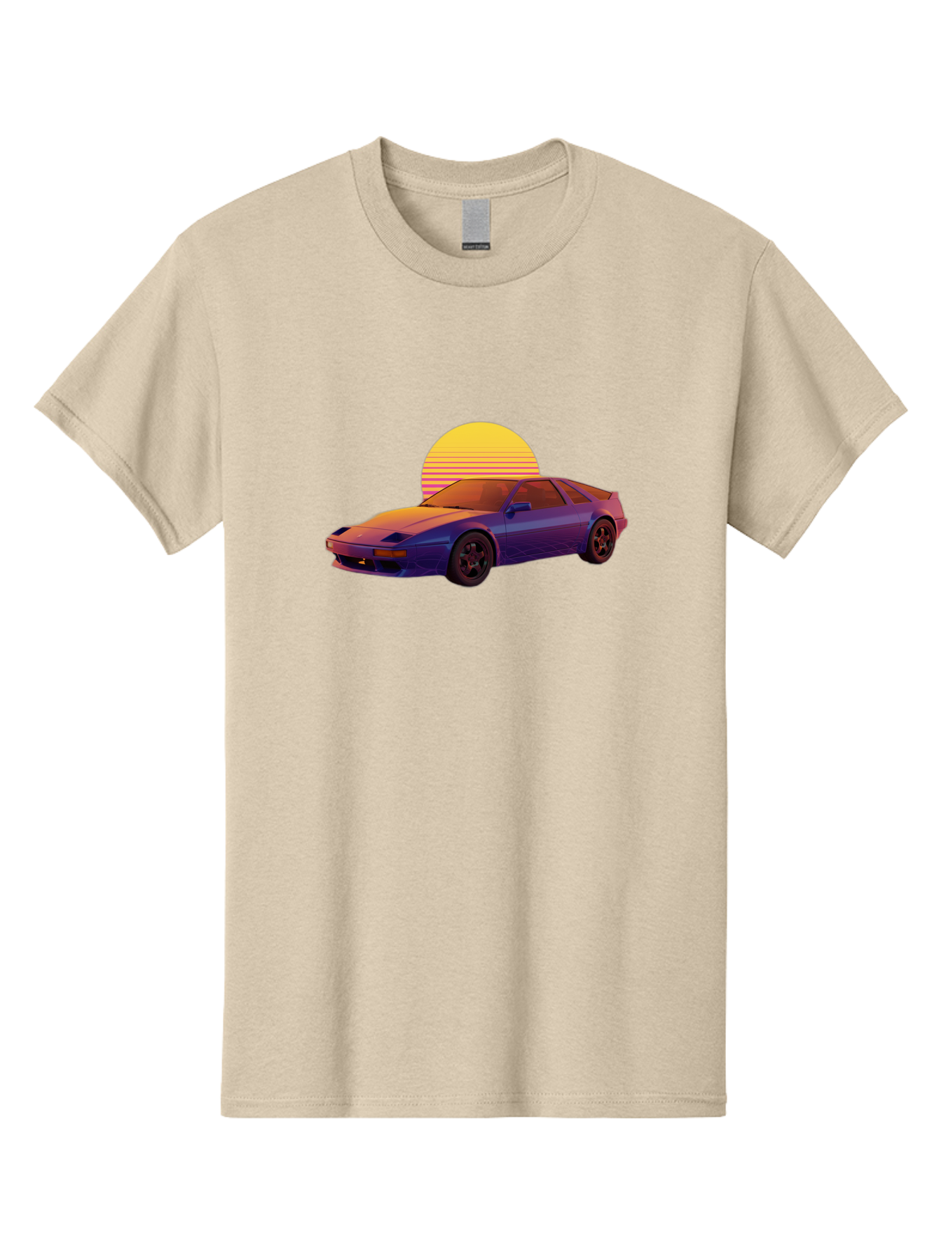 Nissan-300Zx-2 Men'S Graphic Tee, 100% Cotton, Comfortable Casual Summer Wear, Machine Washable, Nissan 300Zx Sports Car, Retro Futuristic Design, Vaporwave Aesthetic, Neon Colors, Synthwave Art, 80S Nostalgia, Retro Gaming, Bab039