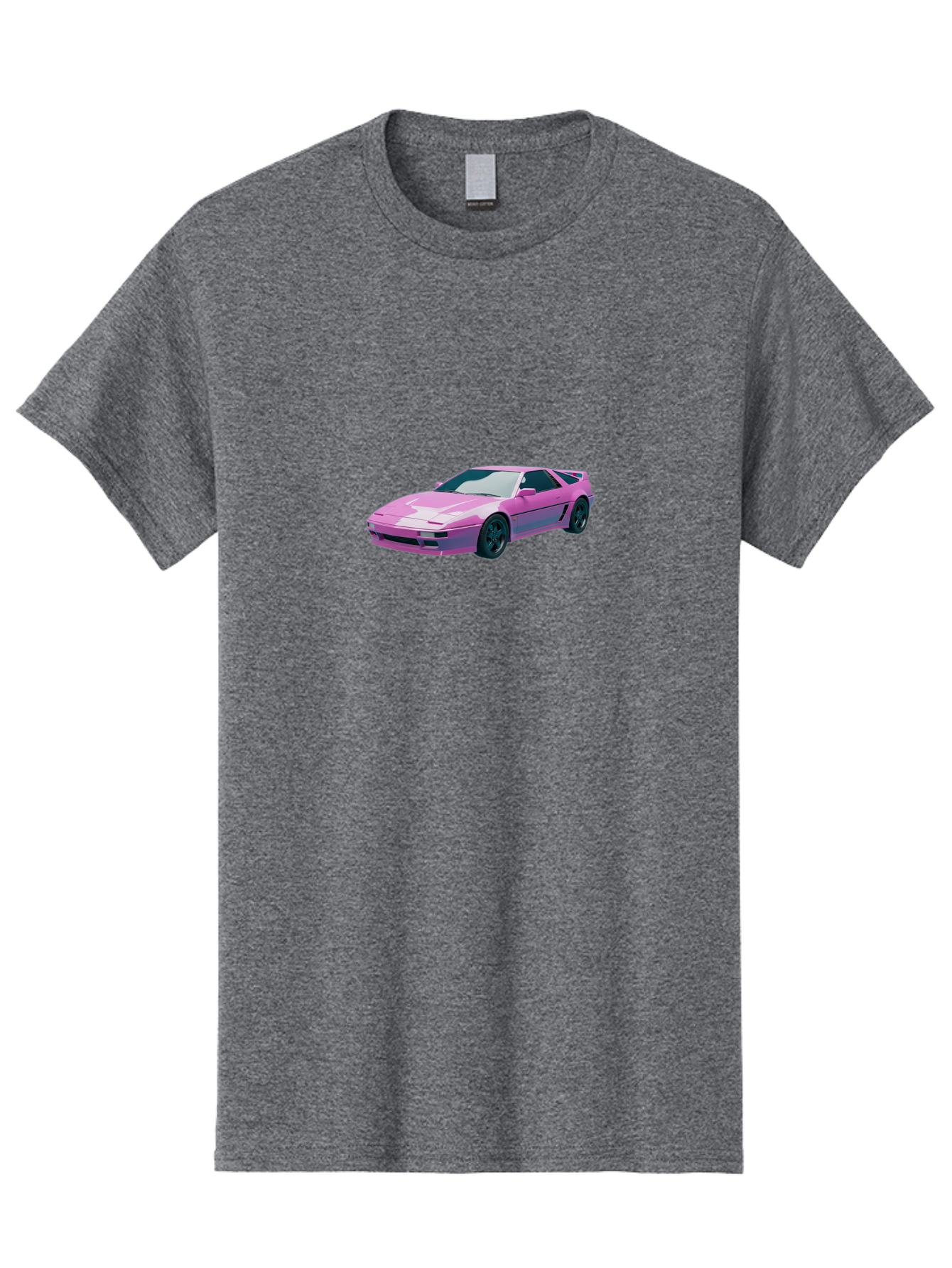 Nissan-300Zx-3 Men'S Graphic Tee, 100% Cotton, Comfortable Casual Summer Wear, Machine Washable, Pink Sports Car, Sleek Design, Futuristic Look, Vibrant Pink Color, Black Wheels, Sports Mode, Luxury Vehicle, High-Performance Car, Stylish Ride Bab040
