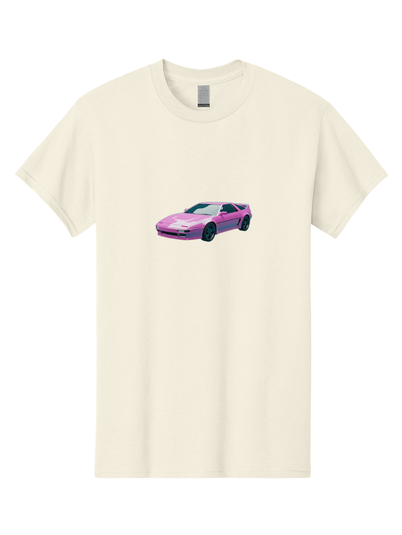 Nissan-300Zx-3 Men'S Graphic Tee, 100% Cotton, Comfortable Casual Summer Wear, Machine Washable, Pink Sports Car, Sleek Design, Futuristic Look, Vibrant Pink Color, Black Wheels, Sports Mode, Luxury Vehicle, High-Performance Car, Stylish Ride Bab040