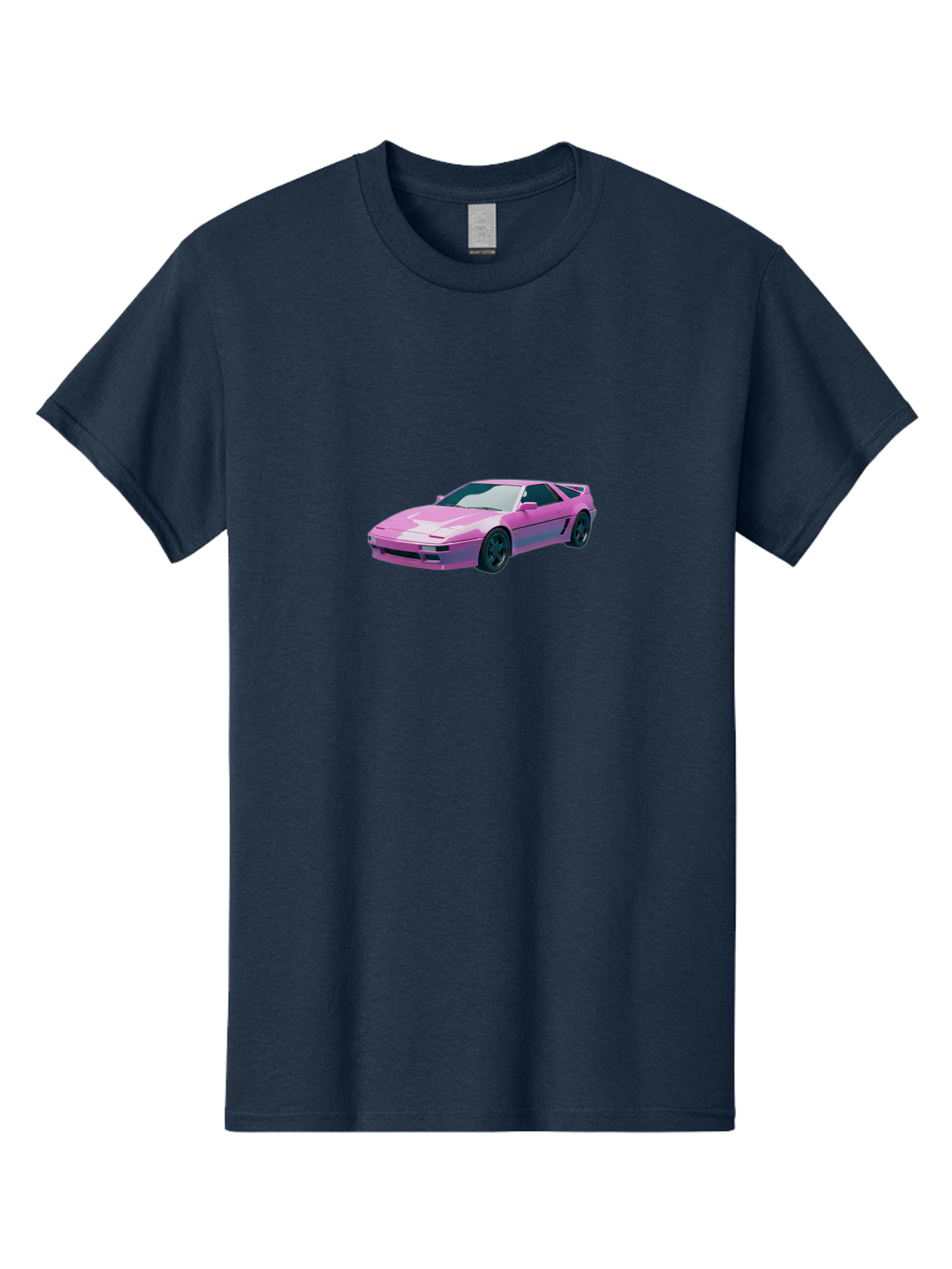 Nissan-300Zx-3 Men'S Graphic Tee, 100% Cotton, Comfortable Casual Summer Wear, Machine Washable, Pink Sports Car, Sleek Design, Futuristic Look, Vibrant Pink Color, Black Wheels, Sports Mode, Luxury Vehicle, High-Performance Car, Stylish Ride Bab040