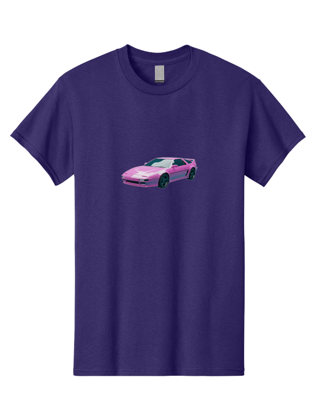 Nissan-300Zx-3 Men'S Graphic Tee, 100% Cotton, Comfortable Casual Summer Wear, Machine Washable, Pink Sports Car, Sleek Design, Futuristic Look, Vibrant Pink Color, Black Wheels, Sports Mode, Luxury Vehicle, High-Performance Car, Stylish Ride Bab040