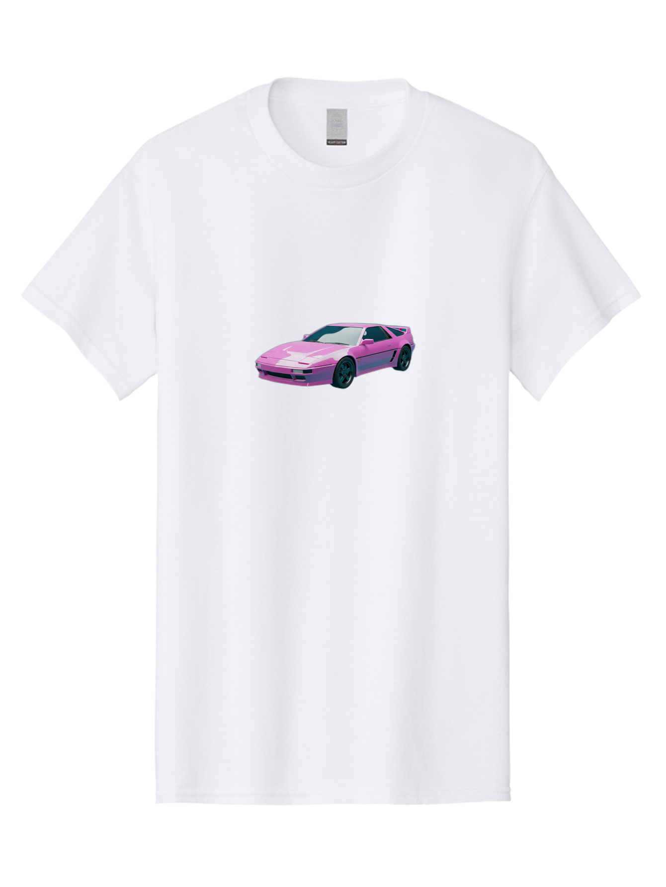 Nissan-300Zx-3 Men'S Graphic Tee, 100% Cotton, Comfortable Casual Summer Wear, Machine Washable, Pink Sports Car, Sleek Design, Futuristic Look, Vibrant Pink Color, Black Wheels, Sports Mode, Luxury Vehicle, High-Performance Car, Stylish Ride Bab040