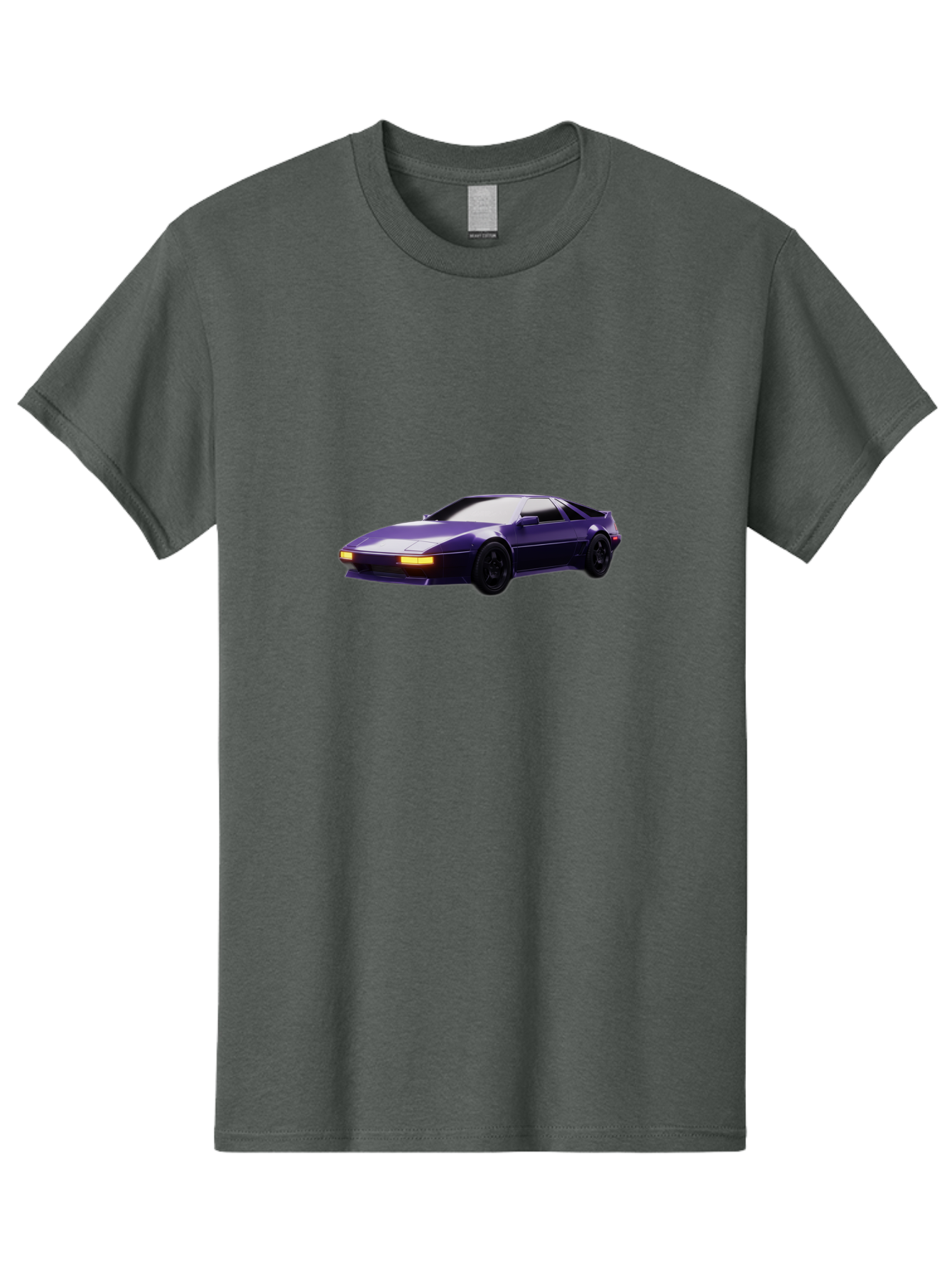 Nissan-300Zx Men'S Graphic Tee, 100% Cotton, Comfortable Casual Summer Wear, Machine Washable, Sports Car, Purple Car, Nissan 300Zx, Sleek Design, Black Wheels, Glowing Headlights, Luxury Vehicle, High-Performance Car, Retro-Futuristic Style Bab043
