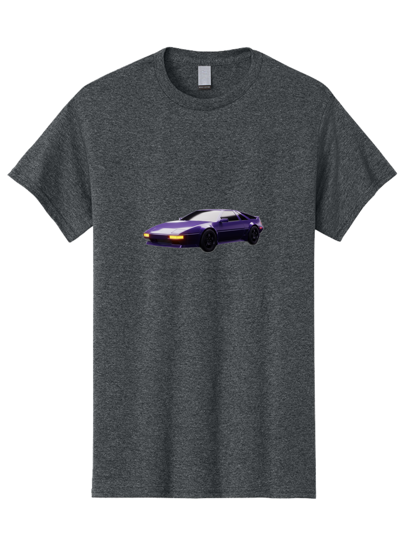 Nissan-300Zx Men'S Graphic Tee, 100% Cotton, Comfortable Casual Summer Wear, Machine Washable, Sports Car, Purple Car, Nissan 300Zx, Sleek Design, Black Wheels, Glowing Headlights, Luxury Vehicle, High-Performance Car, Retro-Futuristic Style Bab043