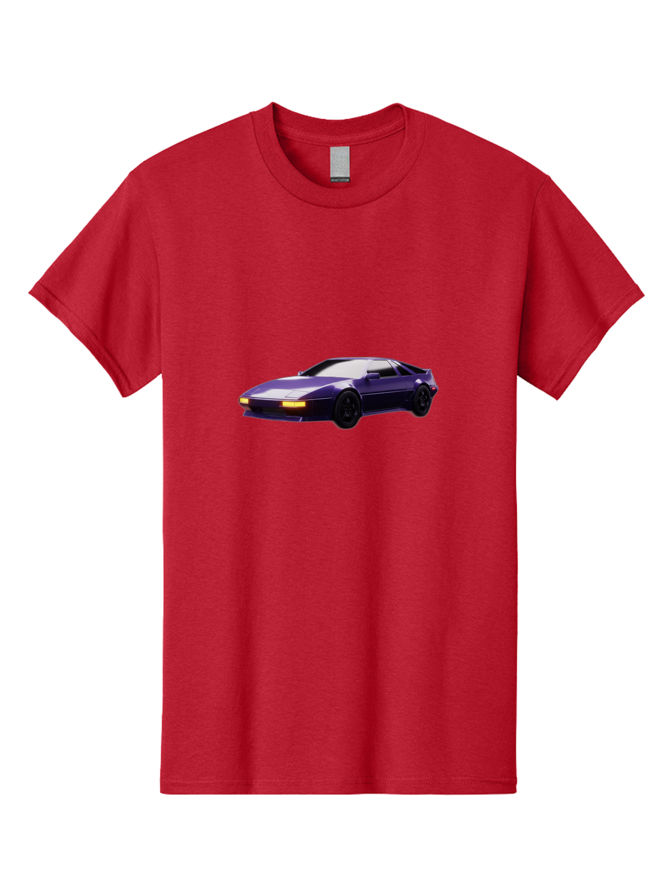 Nissan-300Zx Men'S Graphic Tee, 100% Cotton, Comfortable Casual Summer Wear, Machine Washable, Sports Car, Purple Car, Nissan 300Zx, Sleek Design, Black Wheels, Glowing Headlights, Luxury Vehicle, High-Performance Car, Retro-Futuristic Style Bab043