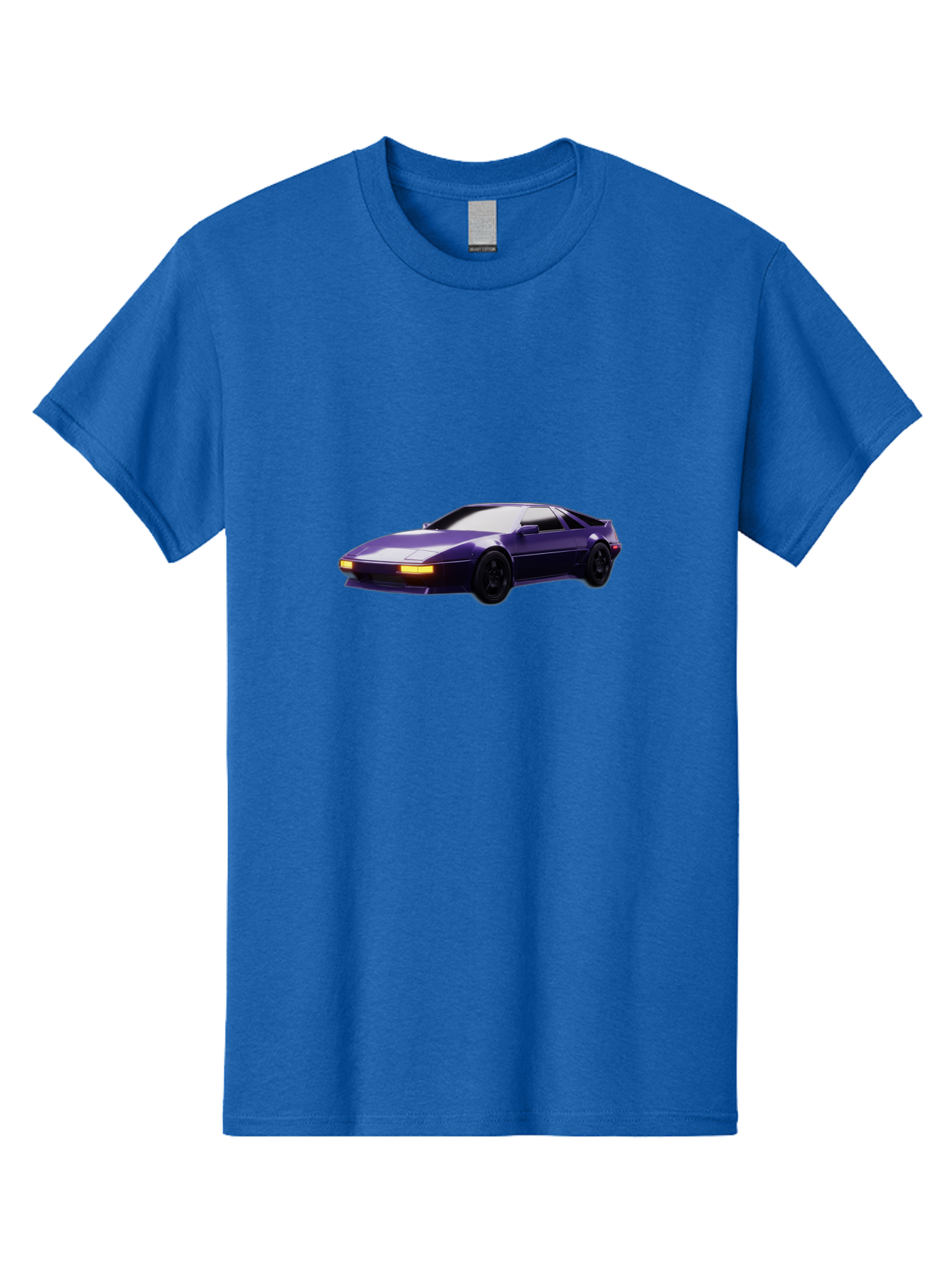 Nissan-300Zx Men'S Graphic Tee, 100% Cotton, Comfortable Casual Summer Wear, Machine Washable, Sports Car, Purple Car, Nissan 300Zx, Sleek Design, Black Wheels, Glowing Headlights, Luxury Vehicle, High-Performance Car, Retro-Futuristic Style Bab043