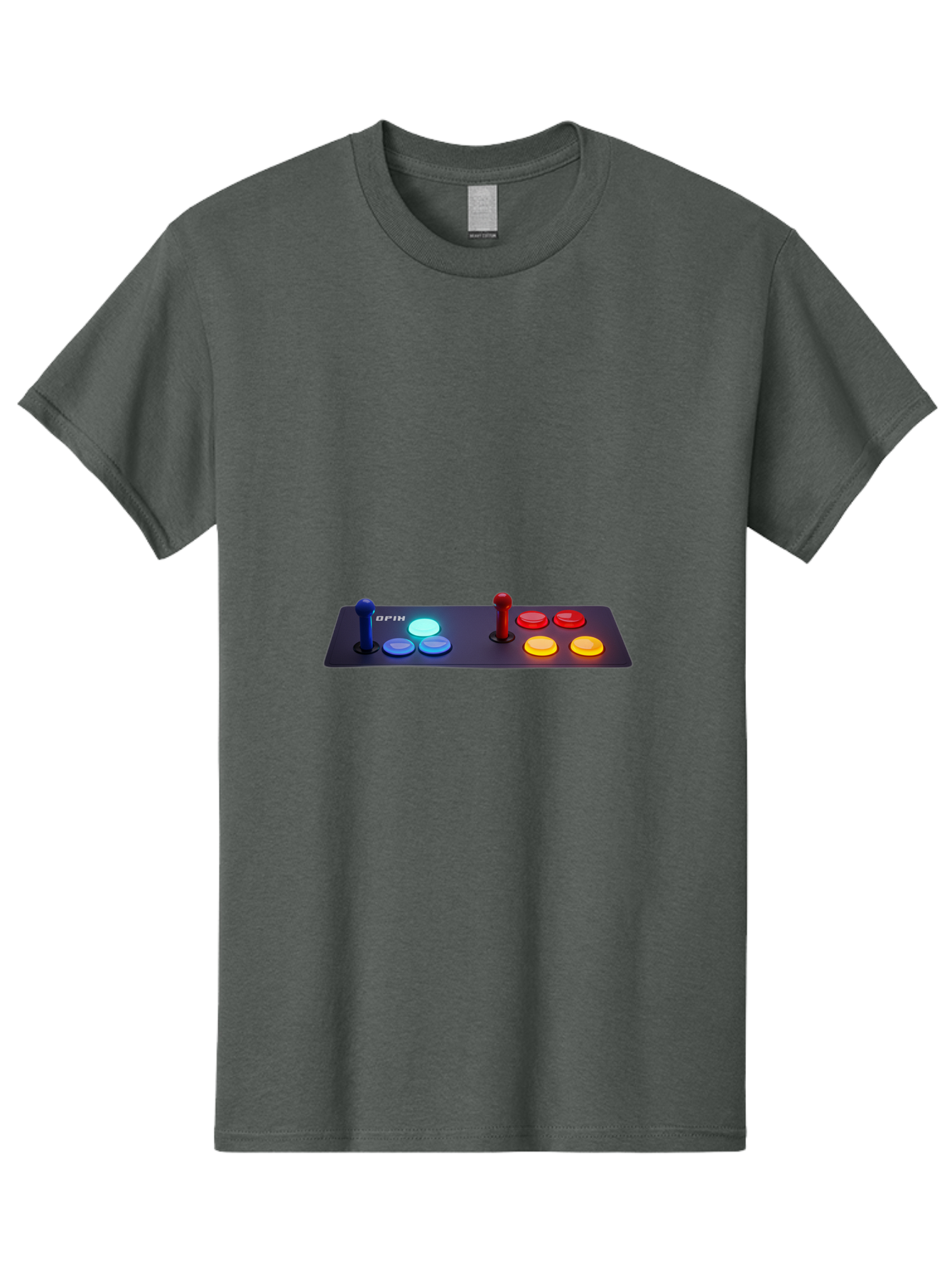 Opix-Joystick Men'S Graphic Tee, 100% Cotton, Comfortable Casual Summer Wear, Machine Washable, Arcade Controller, Gaming Console, Joystick, Colorful Buttons, Retro Gaming, Gamepad, Opix Brand, Gaming Accessories, Controller Layout, Bab054