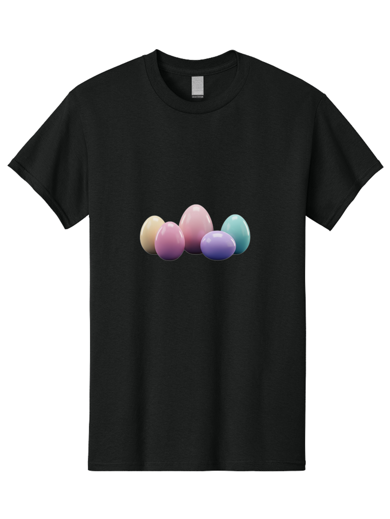 Pastel-Easter-Eggs Men'S Graphic Tee, 100% Cotton, Comfortable Casual Summer Wear, Machine Washable, Pastel Colored Eggs, Easter Eggs, Decorative Eggs, Shiny Eggs, Soft Colored Eggs, Egg Collection, Easter Decoration, Festive Eggs, Bab067
