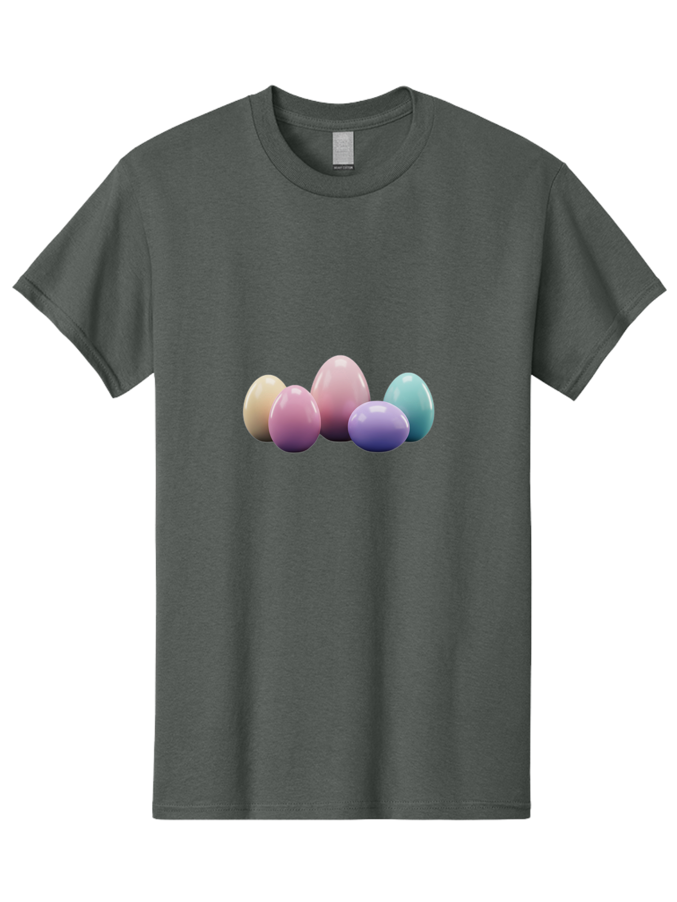 Pastel-Easter-Eggs Men'S Graphic Tee, 100% Cotton, Comfortable Casual Summer Wear, Machine Washable, Pastel Colored Eggs, Easter Eggs, Decorative Eggs, Shiny Eggs, Soft Colored Eggs, Egg Collection, Easter Decoration, Festive Eggs, Bab067