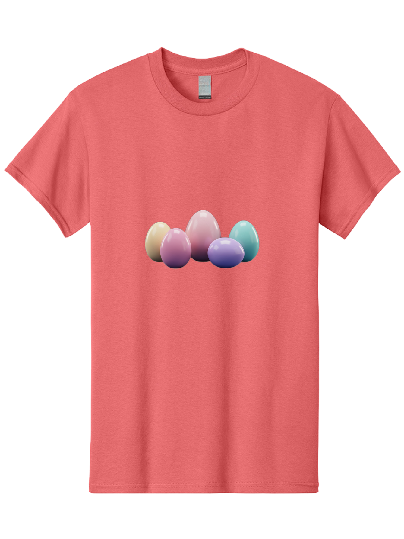 Pastel-Easter-Eggs Men'S Graphic Tee, 100% Cotton, Comfortable Casual Summer Wear, Machine Washable, Pastel Colored Eggs, Easter Eggs, Decorative Eggs, Shiny Eggs, Soft Colored Eggs, Egg Collection, Easter Decoration, Festive Eggs, Bab067