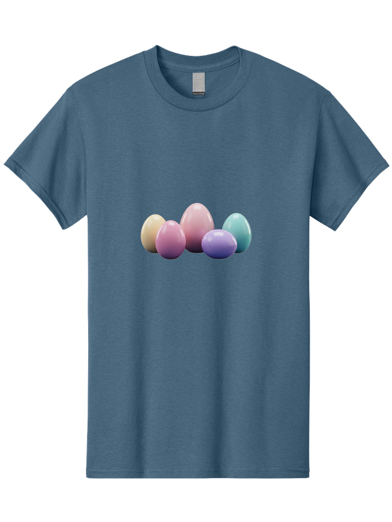Pastel-Easter-Eggs Men'S Graphic Tee, 100% Cotton, Comfortable Casual Summer Wear, Machine Washable, Pastel Colored Eggs, Easter Eggs, Decorative Eggs, Shiny Eggs, Soft Colored Eggs, Egg Collection, Easter Decoration, Festive Eggs, Bab067