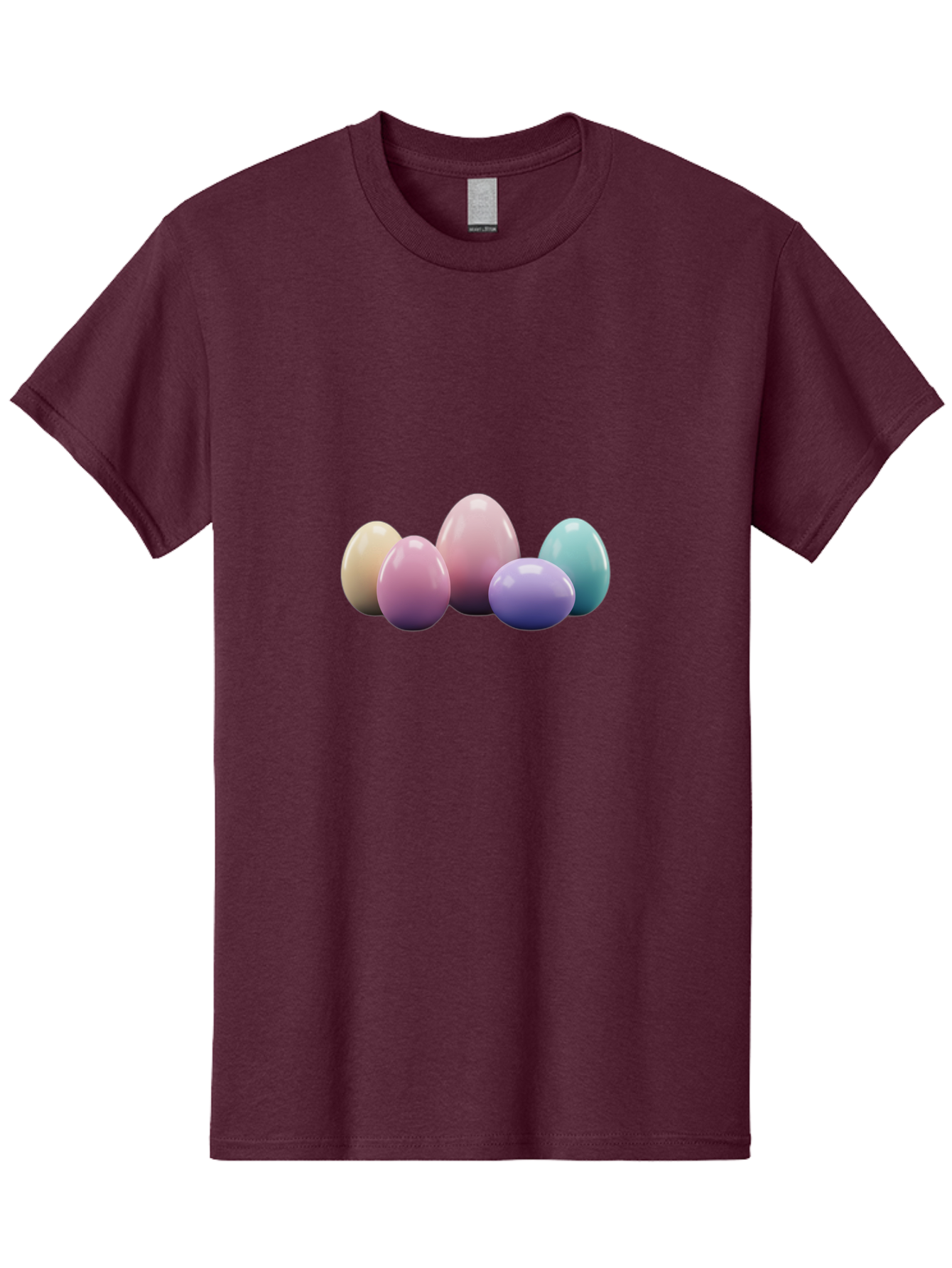 Pastel-Easter-Eggs Men'S Graphic Tee, 100% Cotton, Comfortable Casual Summer Wear, Machine Washable, Pastel Colored Eggs, Easter Eggs, Decorative Eggs, Shiny Eggs, Soft Colored Eggs, Egg Collection, Easter Decoration, Festive Eggs, Bab067