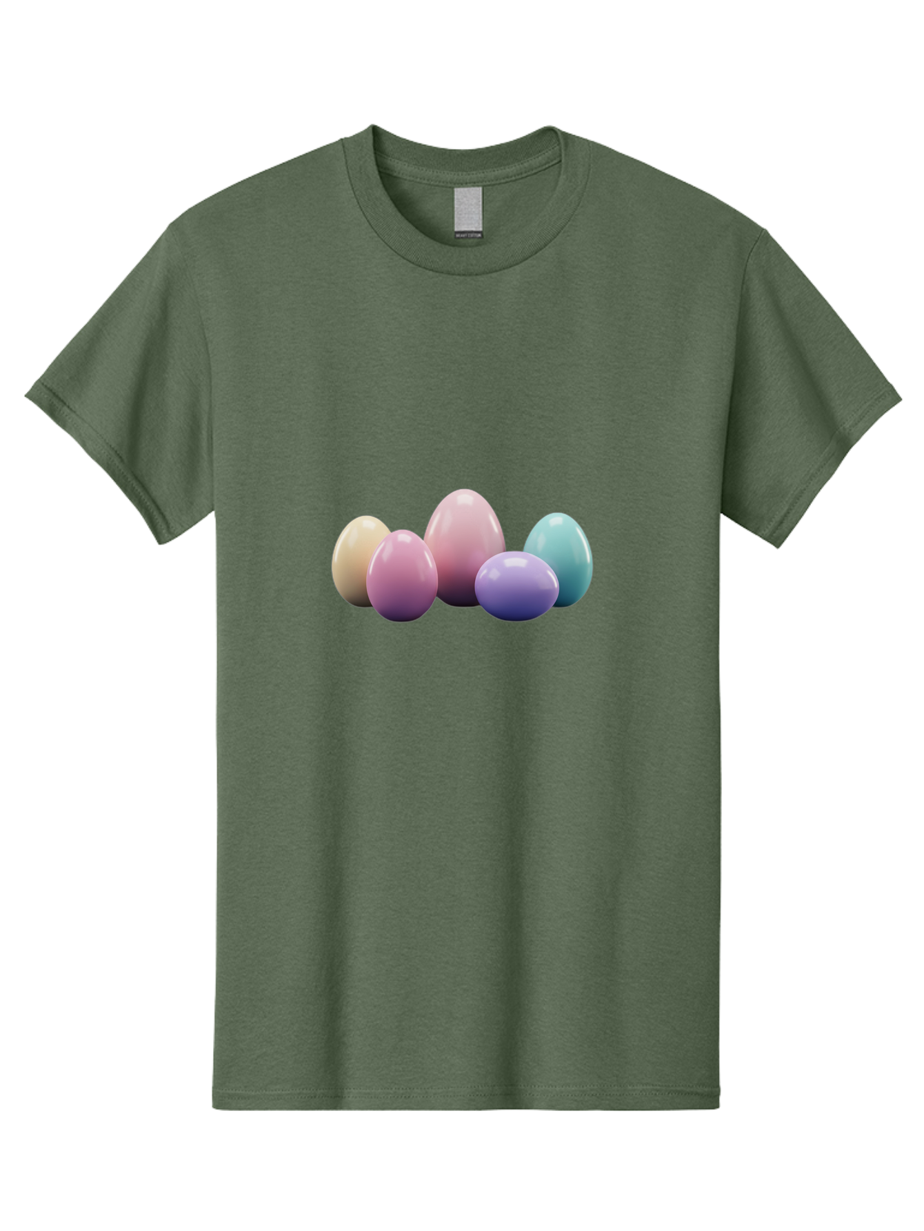 Pastel-Easter-Eggs Men'S Graphic Tee, 100% Cotton, Comfortable Casual Summer Wear, Machine Washable, Pastel Colored Eggs, Easter Eggs, Decorative Eggs, Shiny Eggs, Soft Colored Eggs, Egg Collection, Easter Decoration, Festive Eggs, Bab067