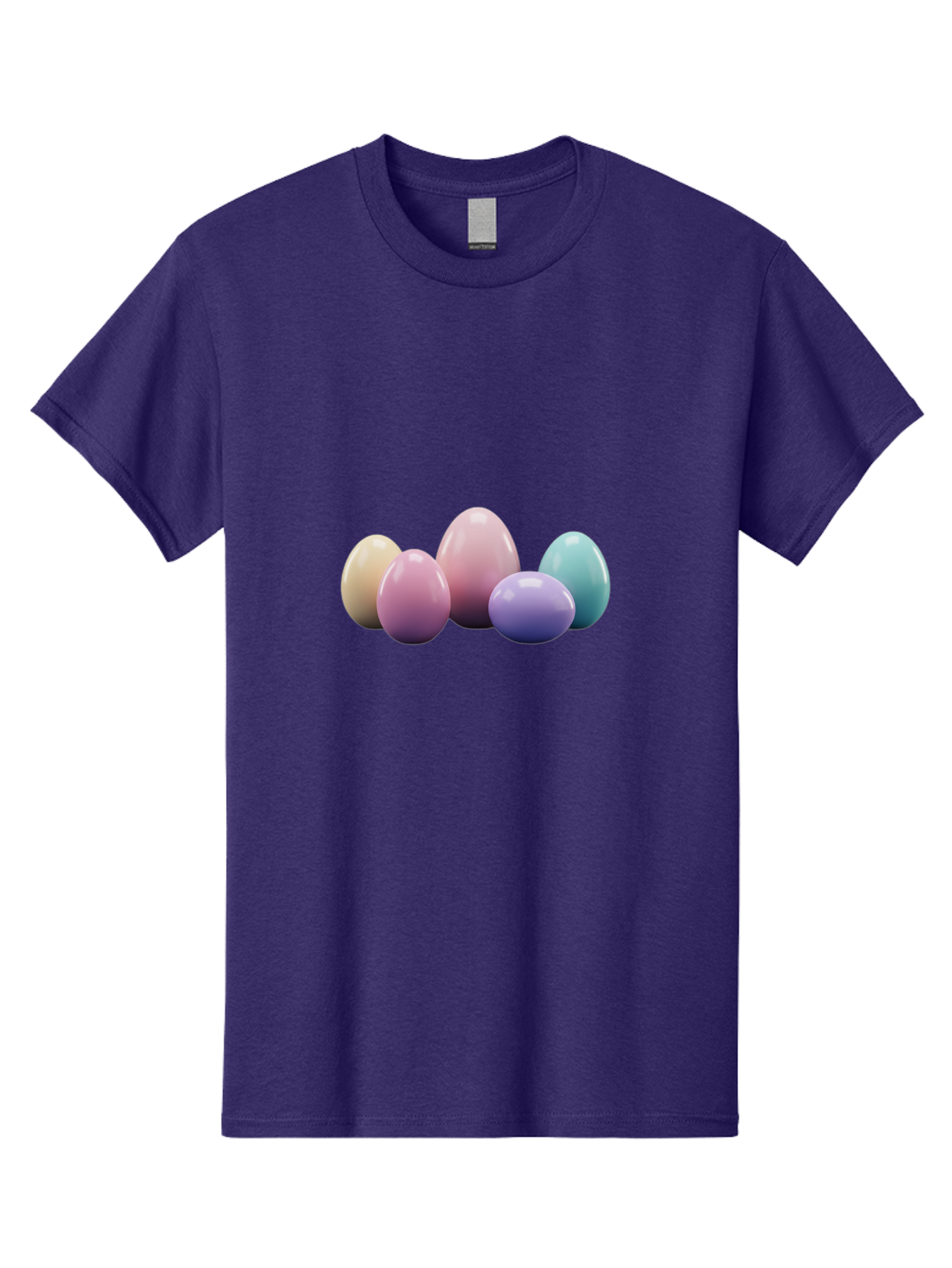 Pastel-Easter-Eggs Men'S Graphic Tee, 100% Cotton, Comfortable Casual Summer Wear, Machine Washable, Pastel Colored Eggs, Easter Eggs, Decorative Eggs, Shiny Eggs, Soft Colored Eggs, Egg Collection, Easter Decoration, Festive Eggs, Bab067