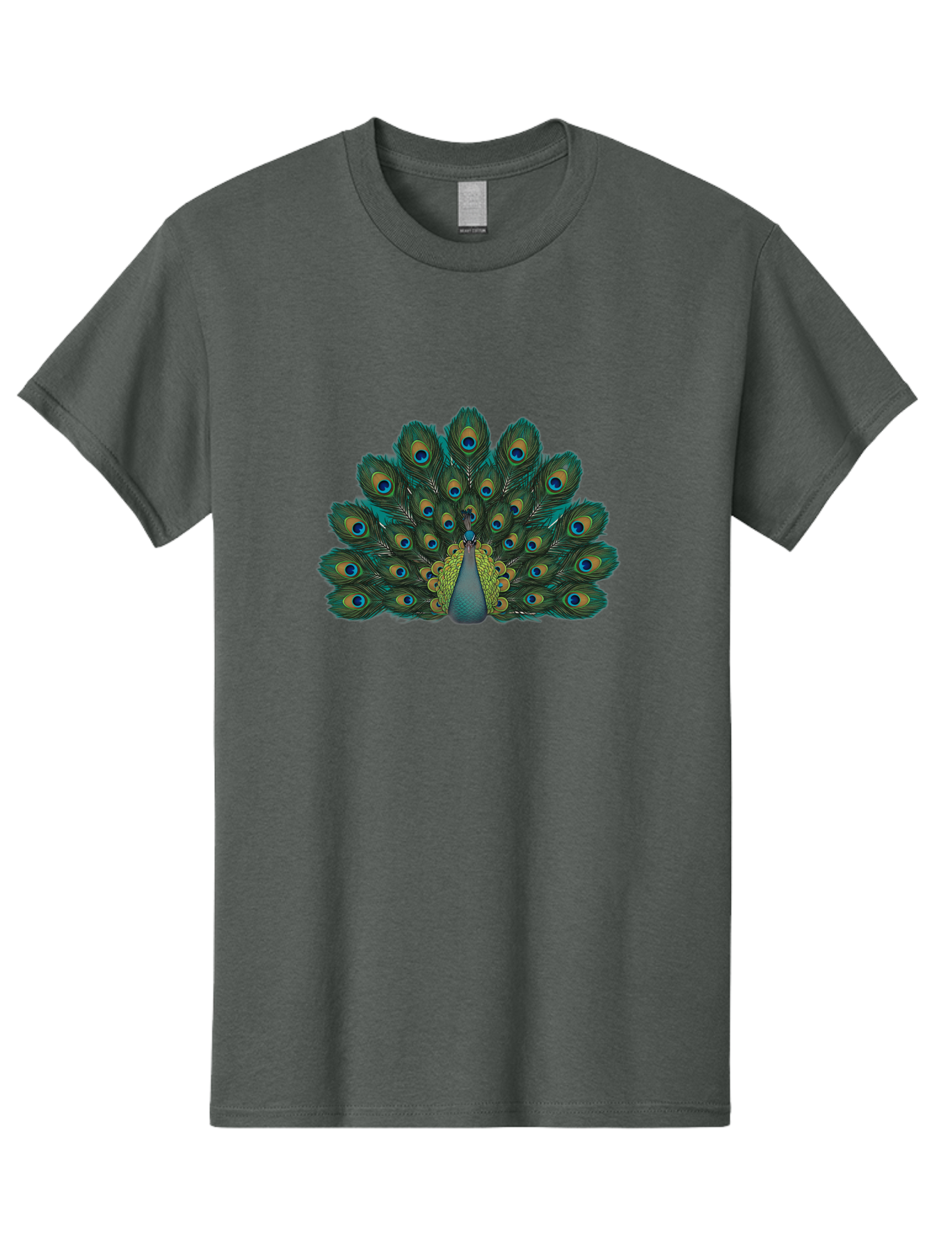 Peacock-13 Men'S Graphic Tee, 100% Cotton, Comfortable Casual Summer Wear, Machine Washable, Peacock With Spread Tail, Vibrant Plumage, Blue And Green Feathers, Eye Spots, Majestic Bird, Exotic Creature, Beautiful Display, Nature'S Artistry, Bab074