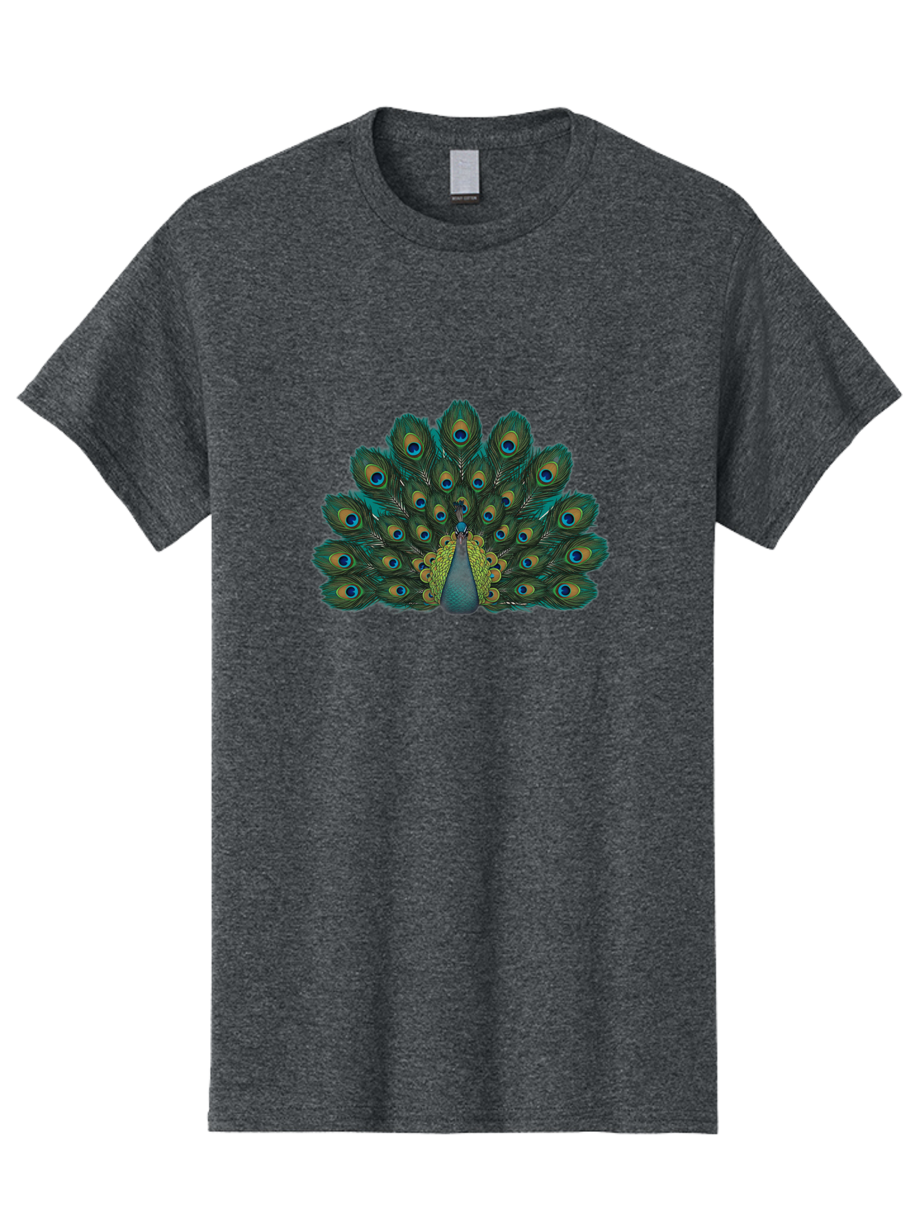 Peacock-13 Men'S Graphic Tee, 100% Cotton, Comfortable Casual Summer Wear, Machine Washable, Peacock With Spread Tail, Vibrant Plumage, Blue And Green Feathers, Eye Spots, Majestic Bird, Exotic Creature, Beautiful Display, Nature'S Artistry, Bab074