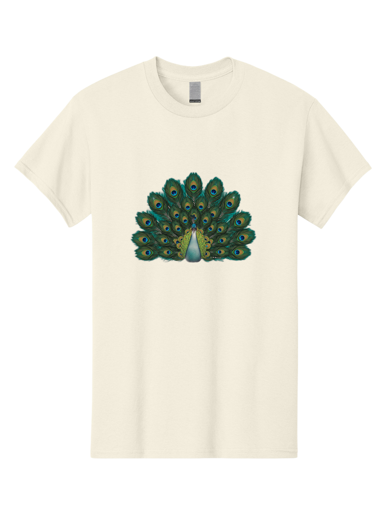 Peacock-13 Men'S Graphic Tee, 100% Cotton, Comfortable Casual Summer Wear, Machine Washable, Peacock With Spread Tail, Vibrant Plumage, Blue And Green Feathers, Eye Spots, Majestic Bird, Exotic Creature, Beautiful Display, Nature'S Artistry, Bab074