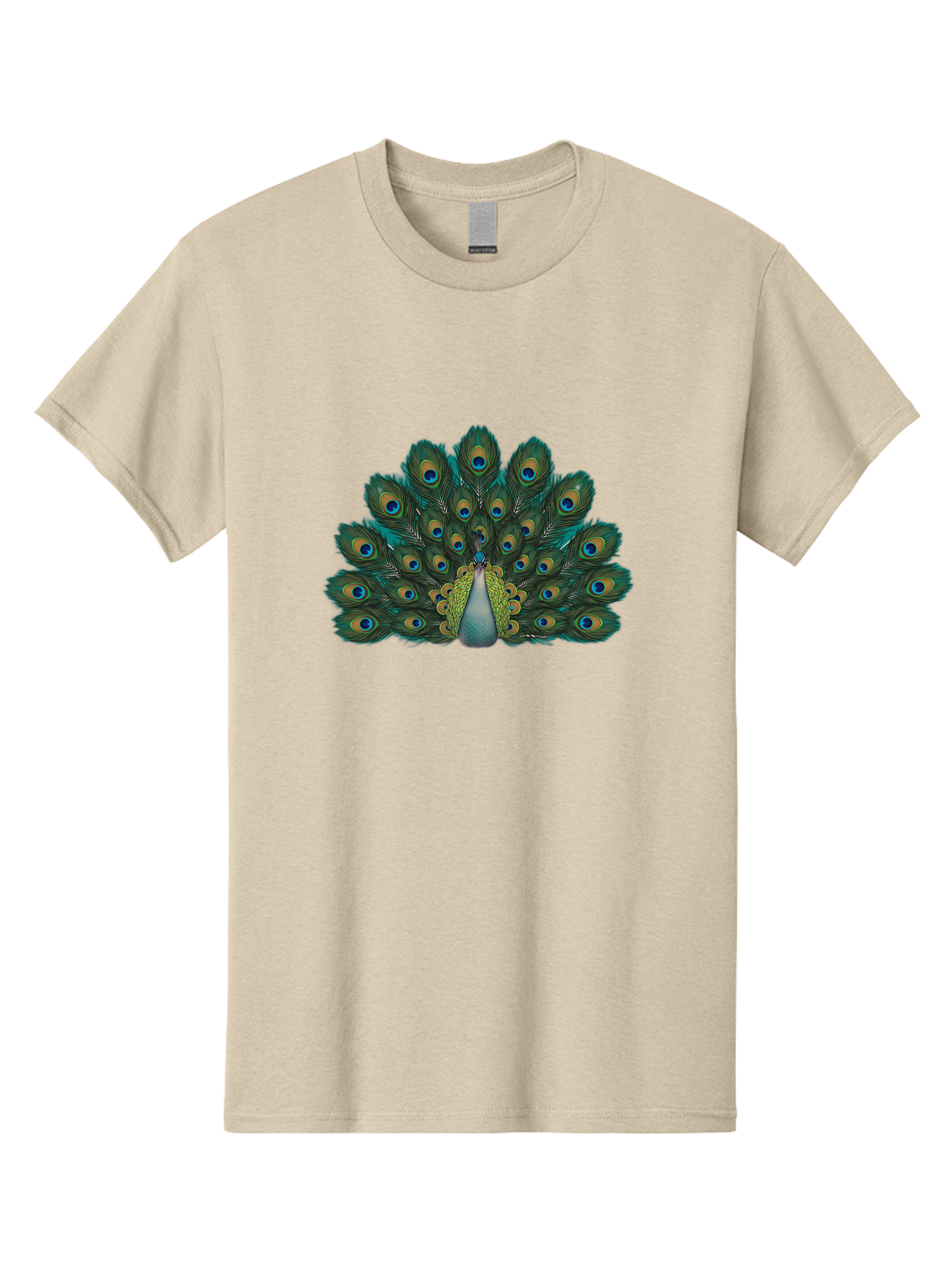 Peacock-13 Men'S Graphic Tee, 100% Cotton, Comfortable Casual Summer Wear, Machine Washable, Peacock With Spread Tail, Vibrant Plumage, Blue And Green Feathers, Eye Spots, Majestic Bird, Exotic Creature, Beautiful Display, Nature'S Artistry, Bab074