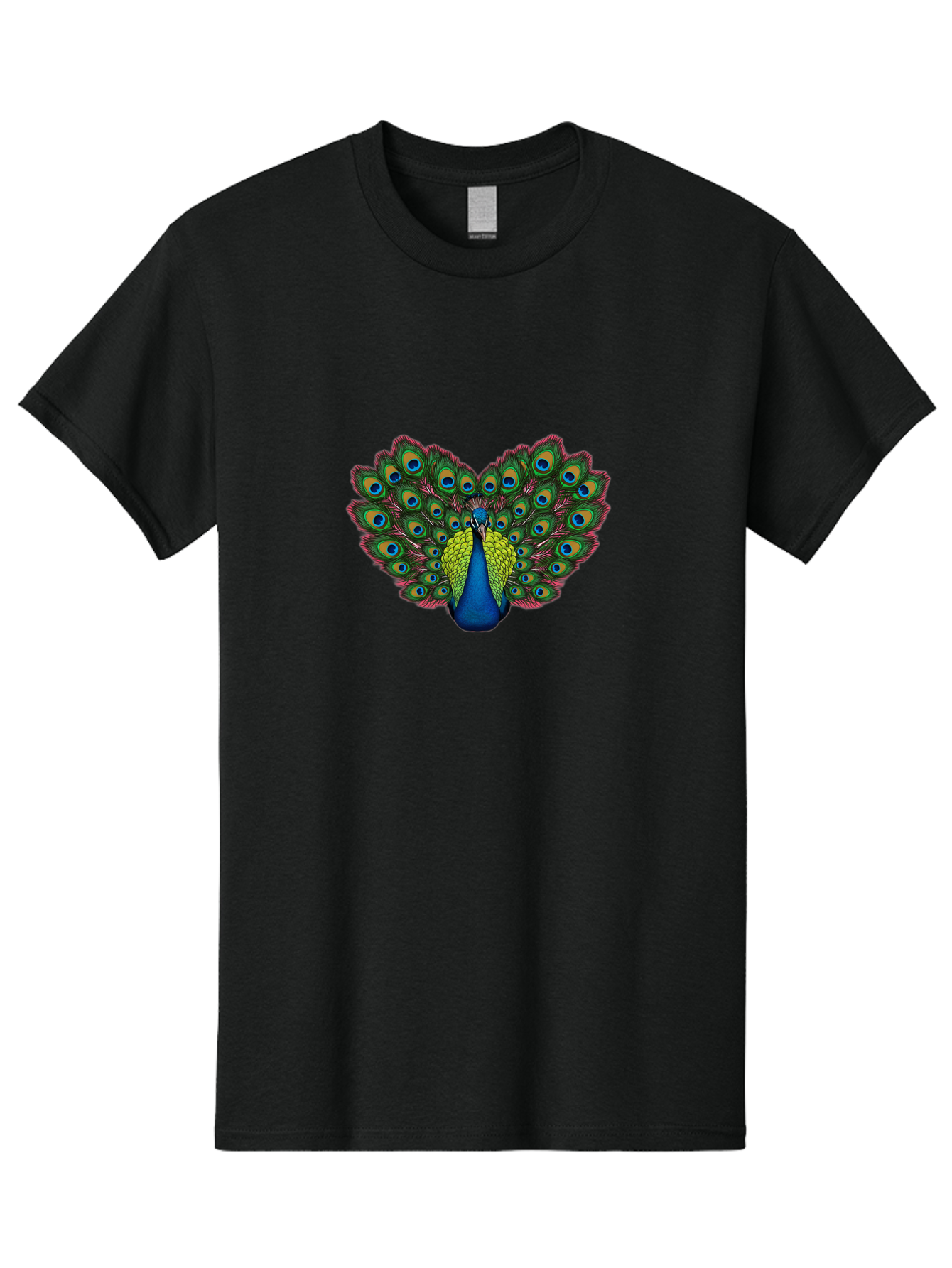 Peacock-21 Men'S Graphic Tee, 100% Cotton, Comfortable Casual Summer Wear, Machine Washable, Peacock Feather, Bird Plumage, Colorful Display, Vibrant Colors, Beautiful Bird, Eye-Catching Pattern, Stunning Feathers, Majestic Creature Bab083