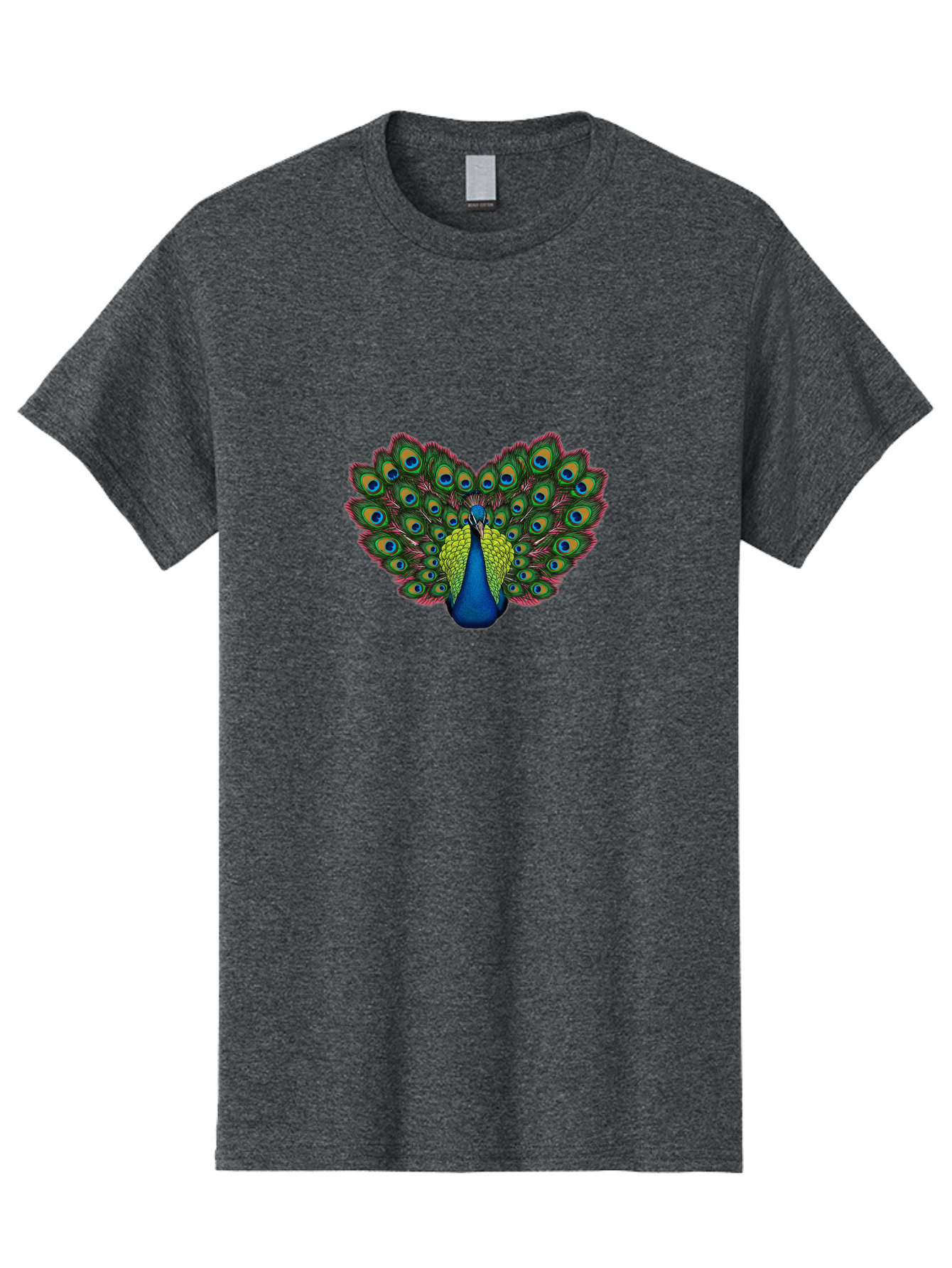 Peacock-21 Men'S Graphic Tee, 100% Cotton, Comfortable Casual Summer Wear, Machine Washable, Peacock Feather, Bird Plumage, Colorful Display, Vibrant Colors, Beautiful Bird, Eye-Catching Pattern, Stunning Feathers, Majestic Creature Bab083